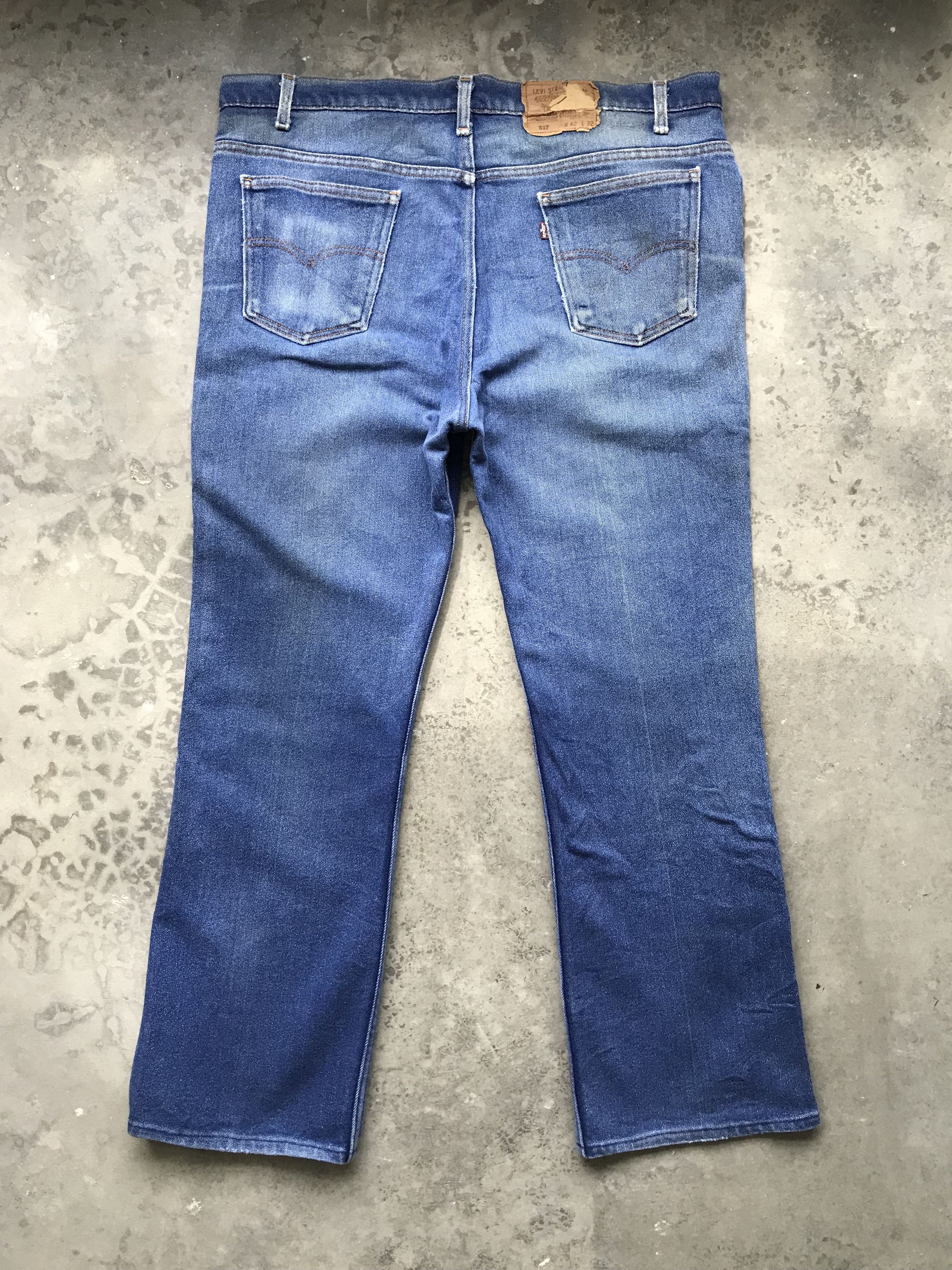 Levi's VLEV57 Vintage Levis 517 Medium Wash Light Distressed Jeans Size US 40 / EU 56 - 9 Thumbnail