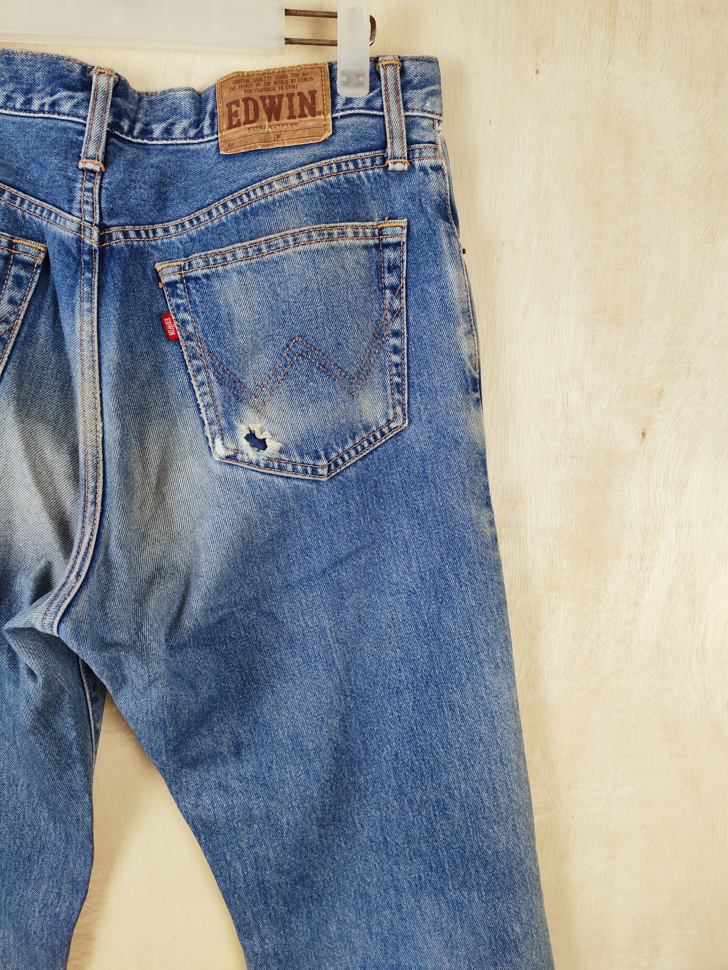 Edwin Blue Distressed Multi Pocket Denim #S134