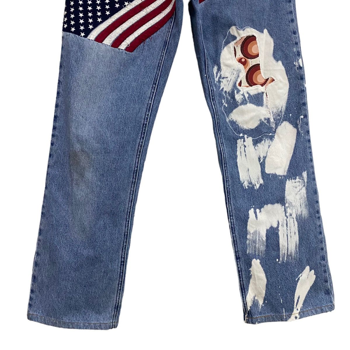 Sean John Vintage Sean John Denim Embroidery Patchwork Jeans USA Flag Size US 31 - 6 Thumbnail