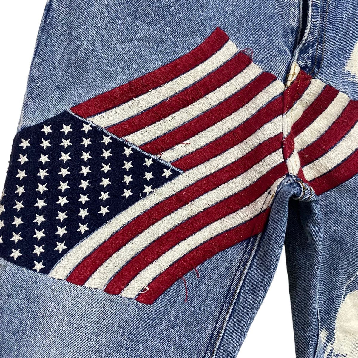 Sean John Vintage Sean John Denim Embroidery Patchwork Jeans USA Flag Size US 31 - 9 Thumbnail