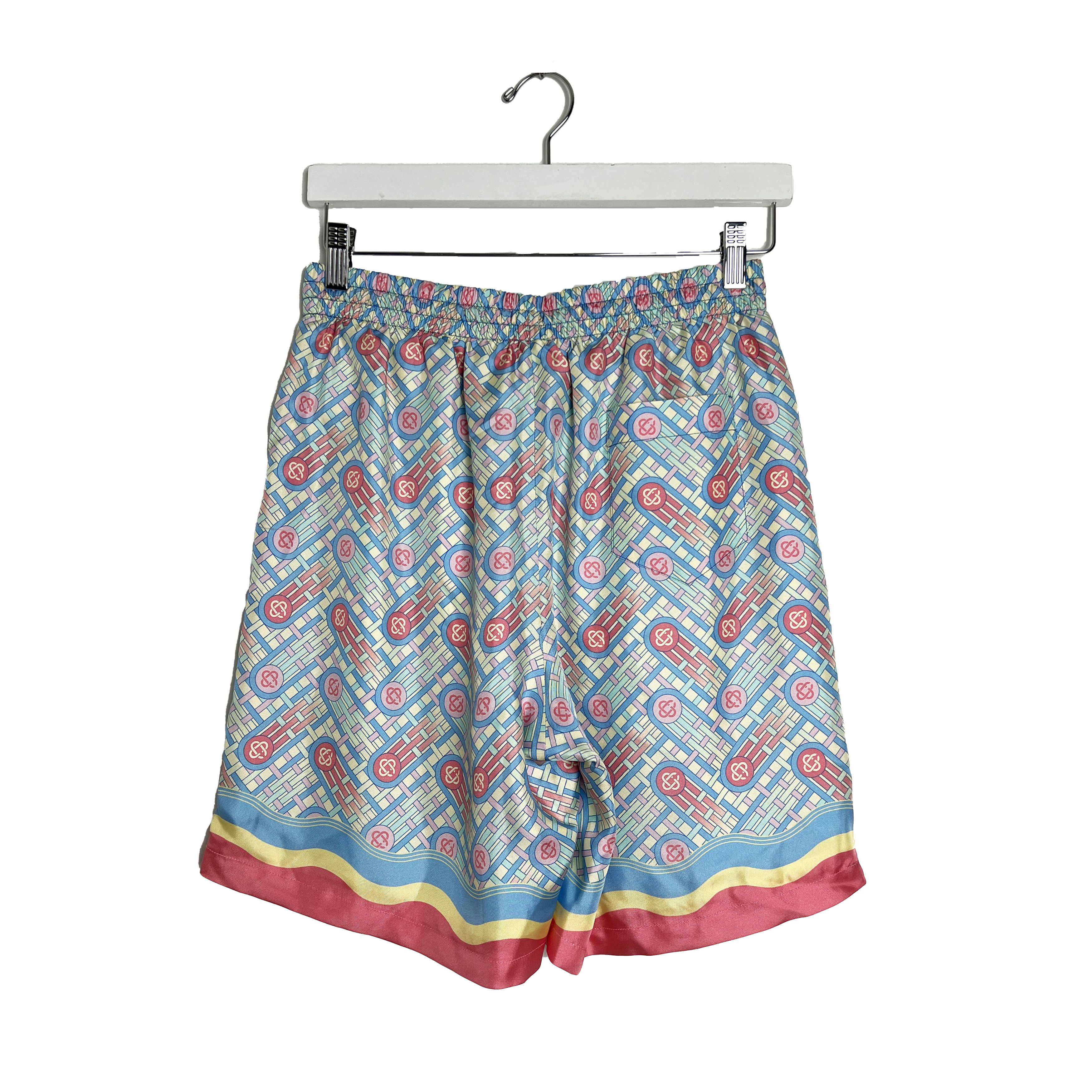 Casablanca Candy Ping Pong Monogram Silk Shorts Size US 30 / EU 46 - 2 Thumbnail