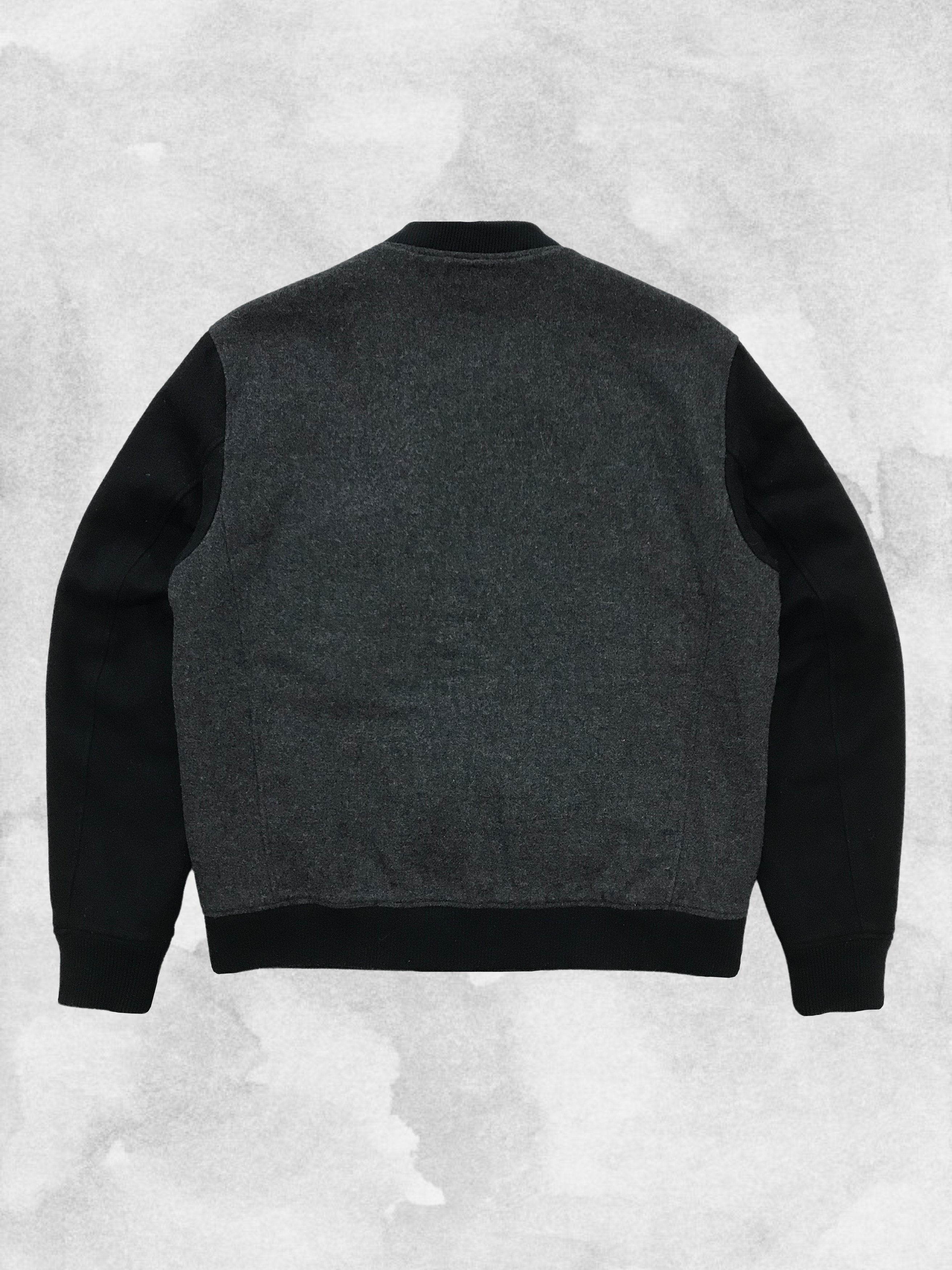 Edwin EDWIN Baller Bomber Jacket Wool Black Grey Varsity Quilted Size US L / EU 52-54 / 3 - 2 Thumbnail