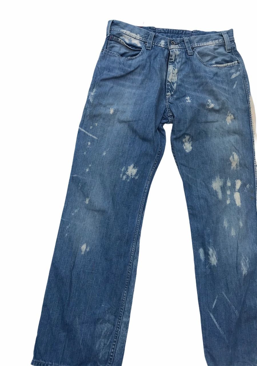 If Six Was Nine No Brand Bleach Denim Streetwear Pants Size US 32 / EU 48 - 4 Thumbnail
