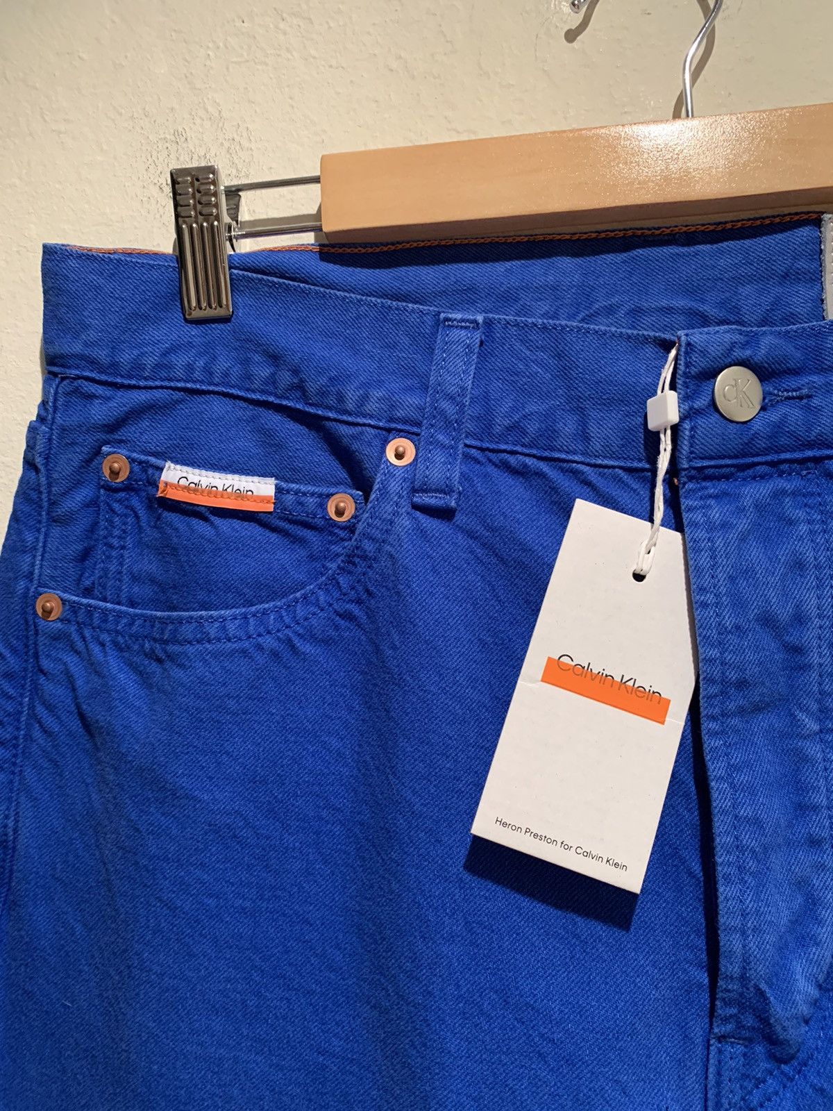 Calvin Klein × Designer × Heron Preston *RARE* New Heron Preston x Calvin Klein Overdye Denim Jeans Size US 34 / EU 50 - 5 Thumbnail