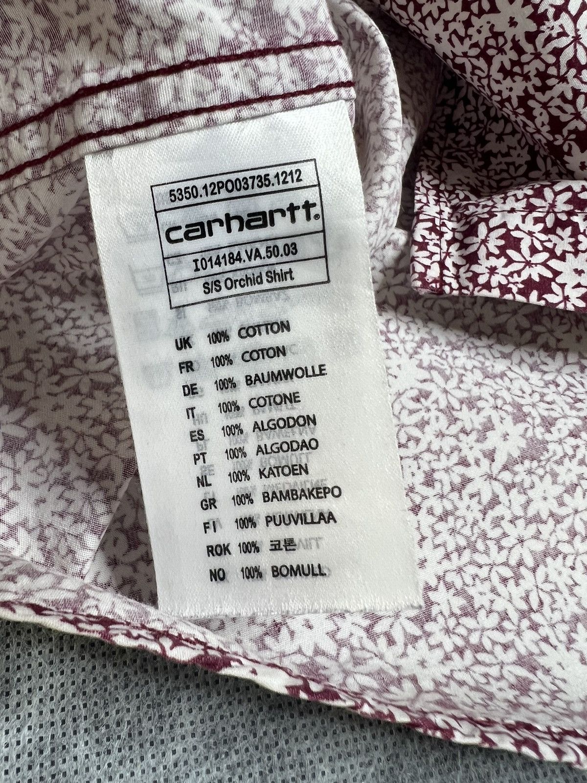 Carhartt CARHARTT WIP ORCHID PRINT SHORT SLEEVE BUTTON UP SHIRT Size US S / EU 44-46 / 1 - 7 Thumbnail