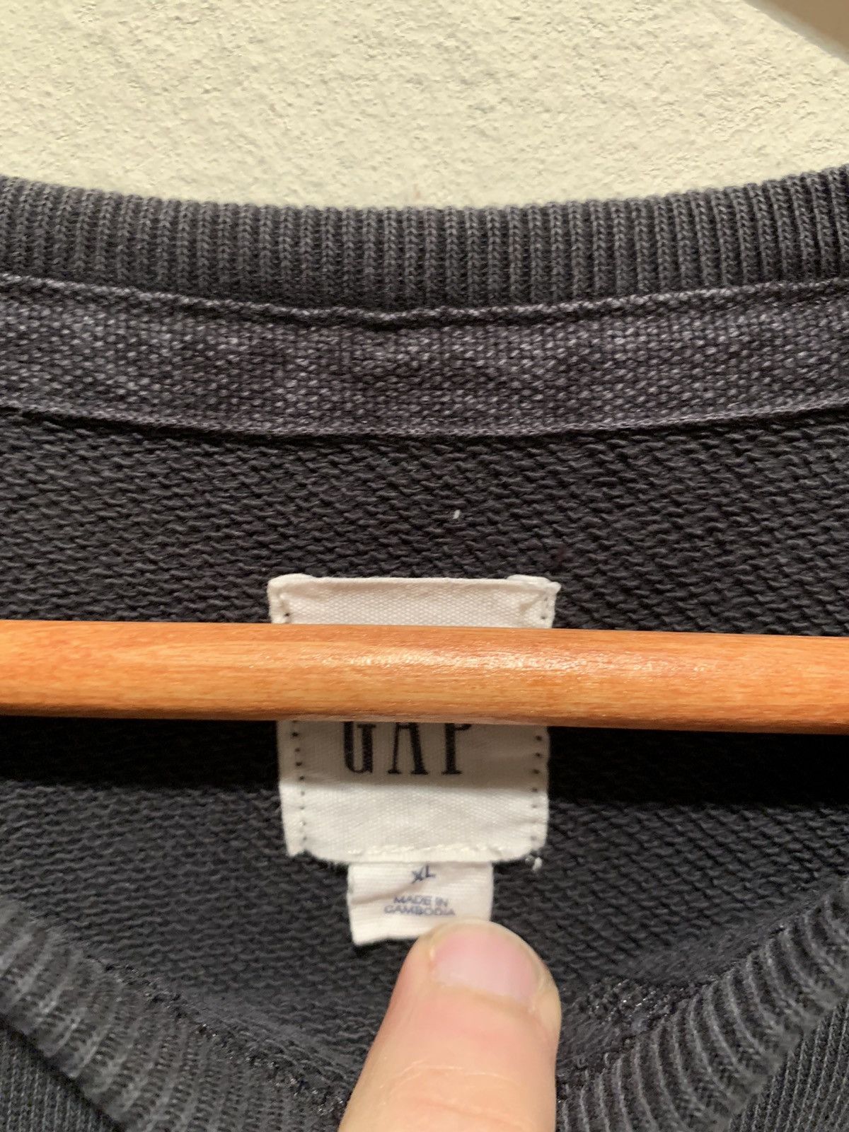 Gap *RARE* GAP Garment Dye Raw Seam Heavy Crewneck Sweatshirt Size US XL / EU 56 / 4 - 7 Thumbnail