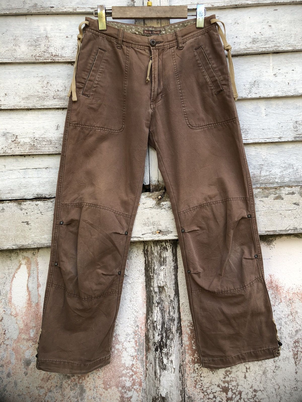 Sunny Cloud String Tighten Double Knee Pant