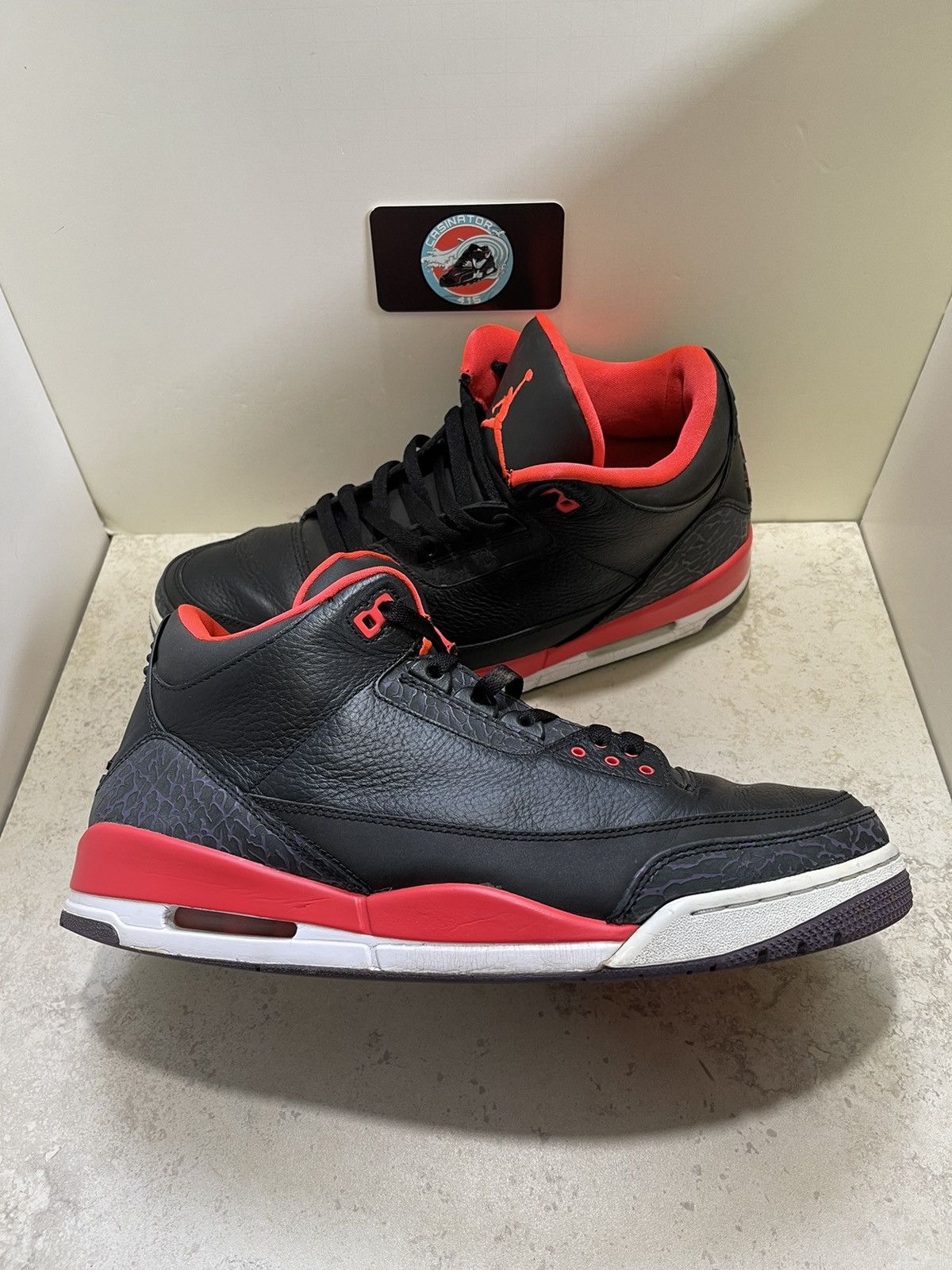 Jordan Brand × Nike Nike Air Jordan 3 Retro Crimson 2013 Size 13 Mens Size US 13 / EU 46 - 4 Thumbnail