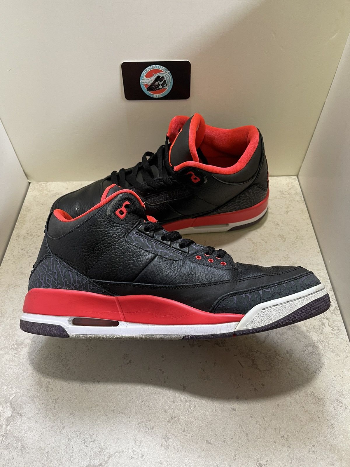 Jordan Brand × Nike Nike Air Jordan 3 Retro Crimson 2013 Size 13 Mens Size US 13 / EU 46 - 2 Thumbnail