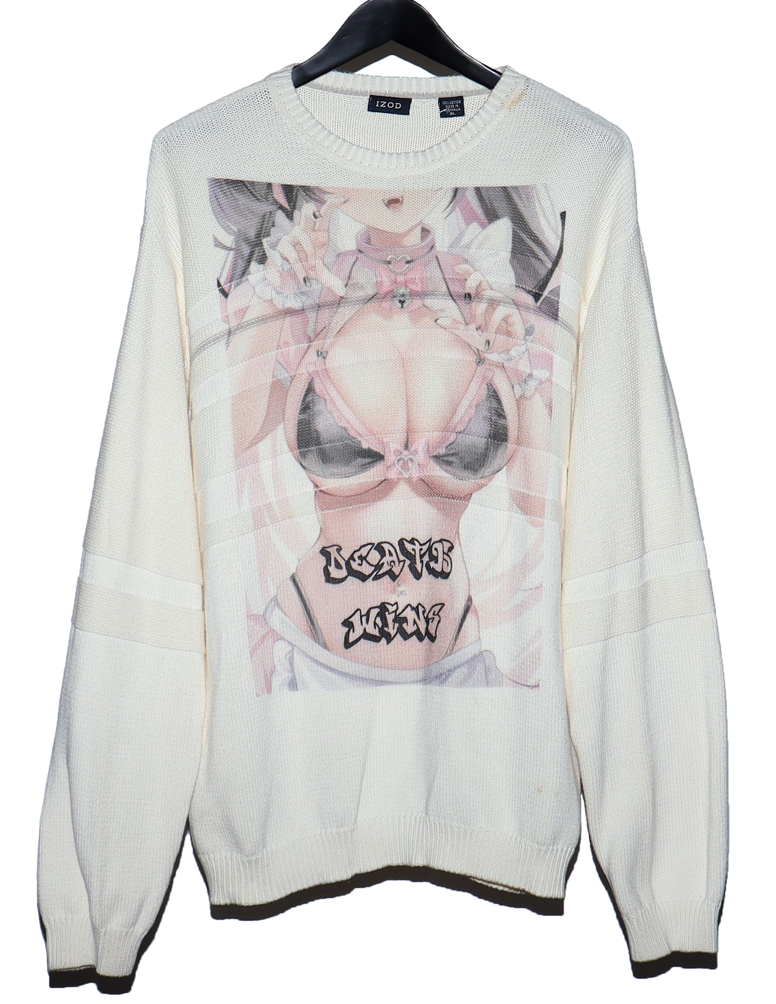 Asspizza Torchher "Death Wins" 1/1 Cable Knit Sweater Size US XL / EU 56 / 4 - 1 Thumbnail