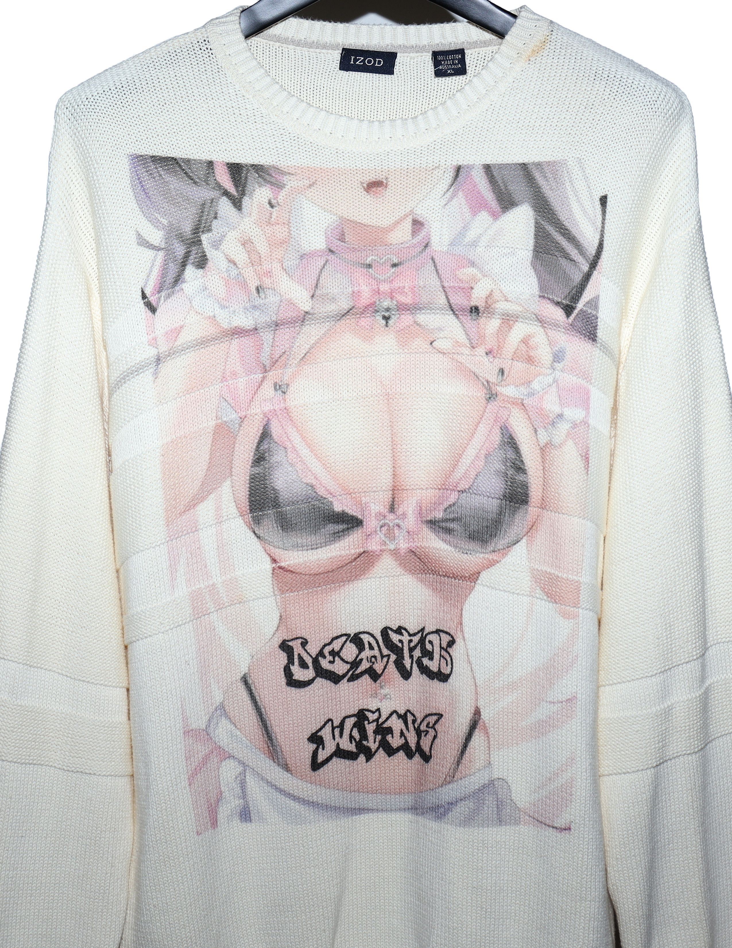 Asspizza Torchher "Death Wins" 1/1 Cable Knit Sweater Size US XL / EU 56 / 4 - 3 Thumbnail