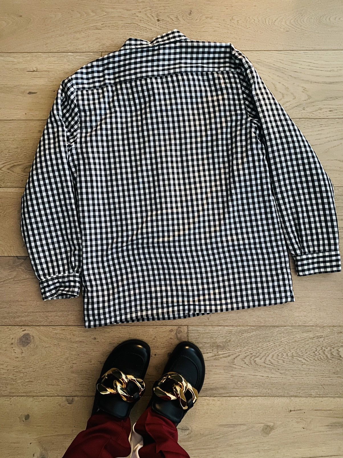 Stussy Vintage Stussy B&W checkered jacket shirt shacket sz L work Size US L / EU 52-54 / 3 - 2 Thumbnail
