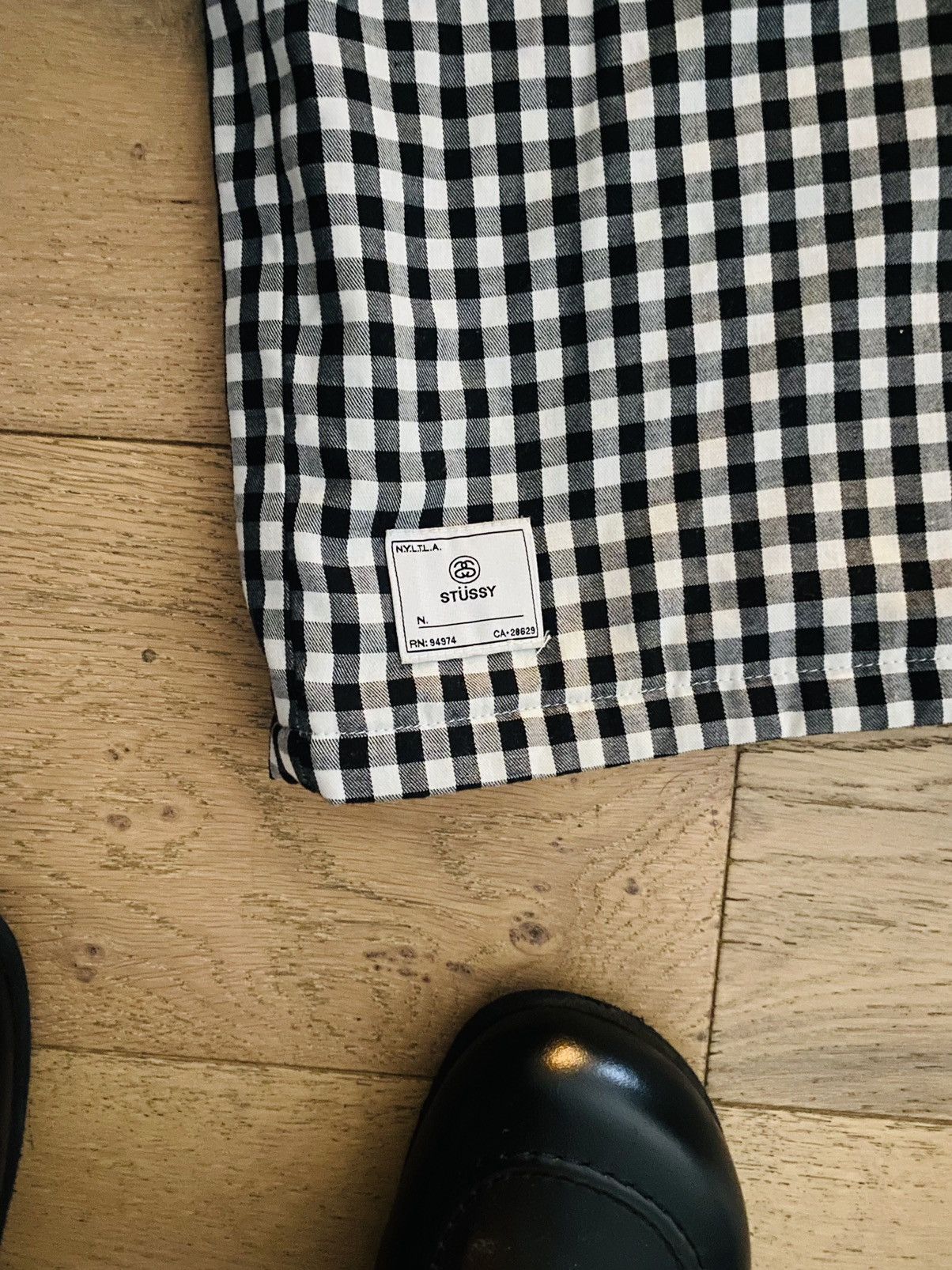 Stussy Vintage Stussy B&W checkered jacket shirt shacket sz L work Size US L / EU 52-54 / 3 - 10 Thumbnail
