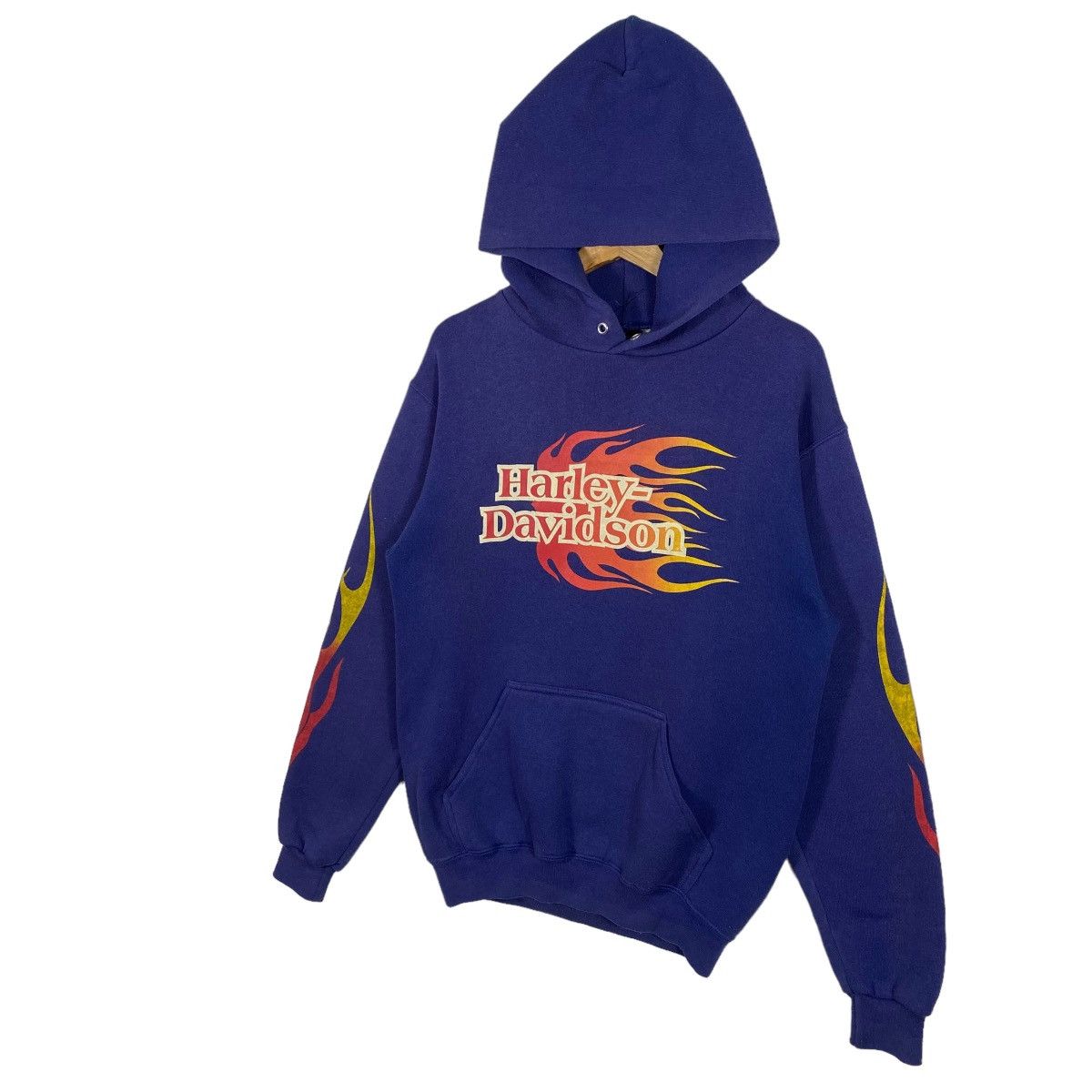 Vintage 90s Harley Davidson Flames Hoodie S Size