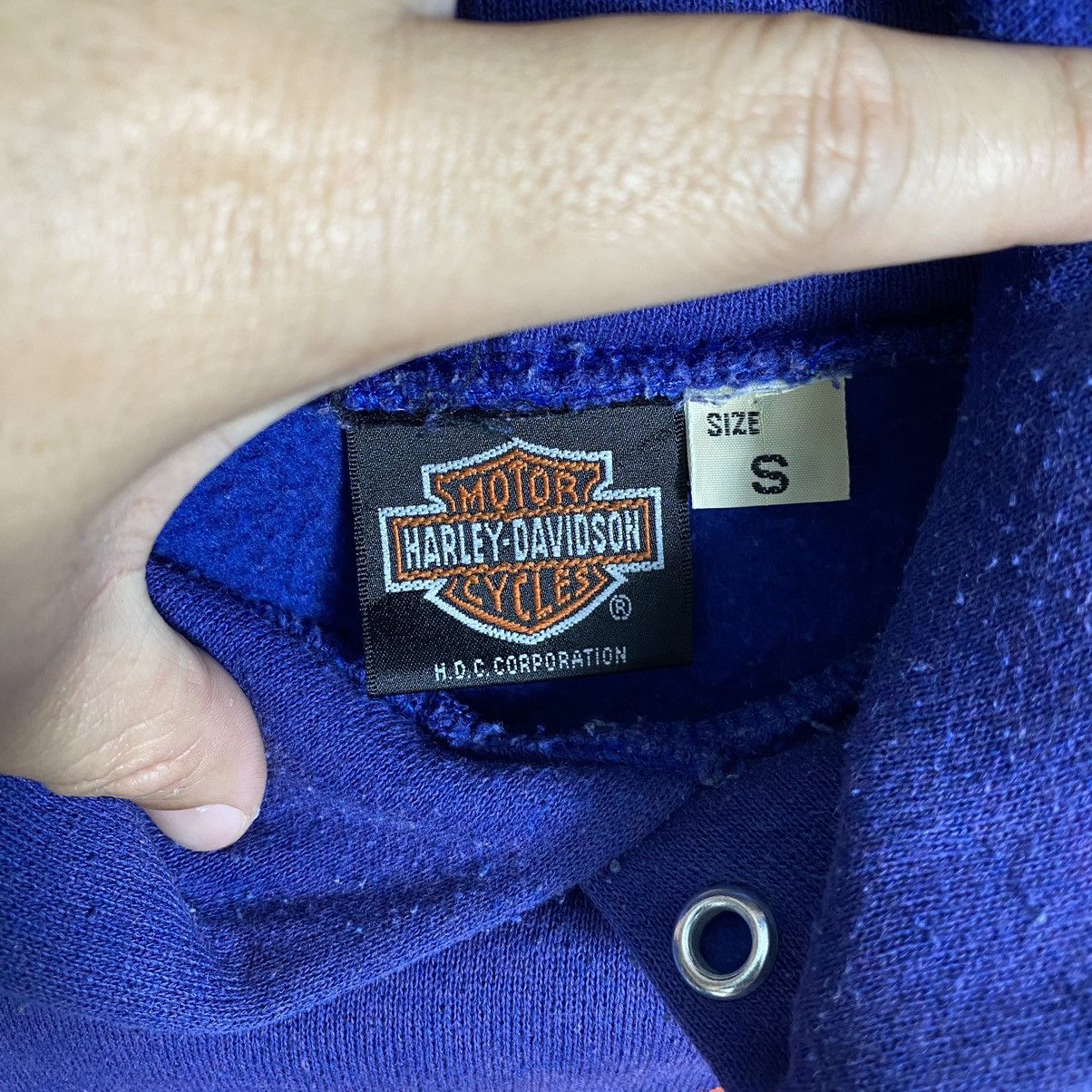 Vintage 90s Harley Davidson Flames Hoodie S Size