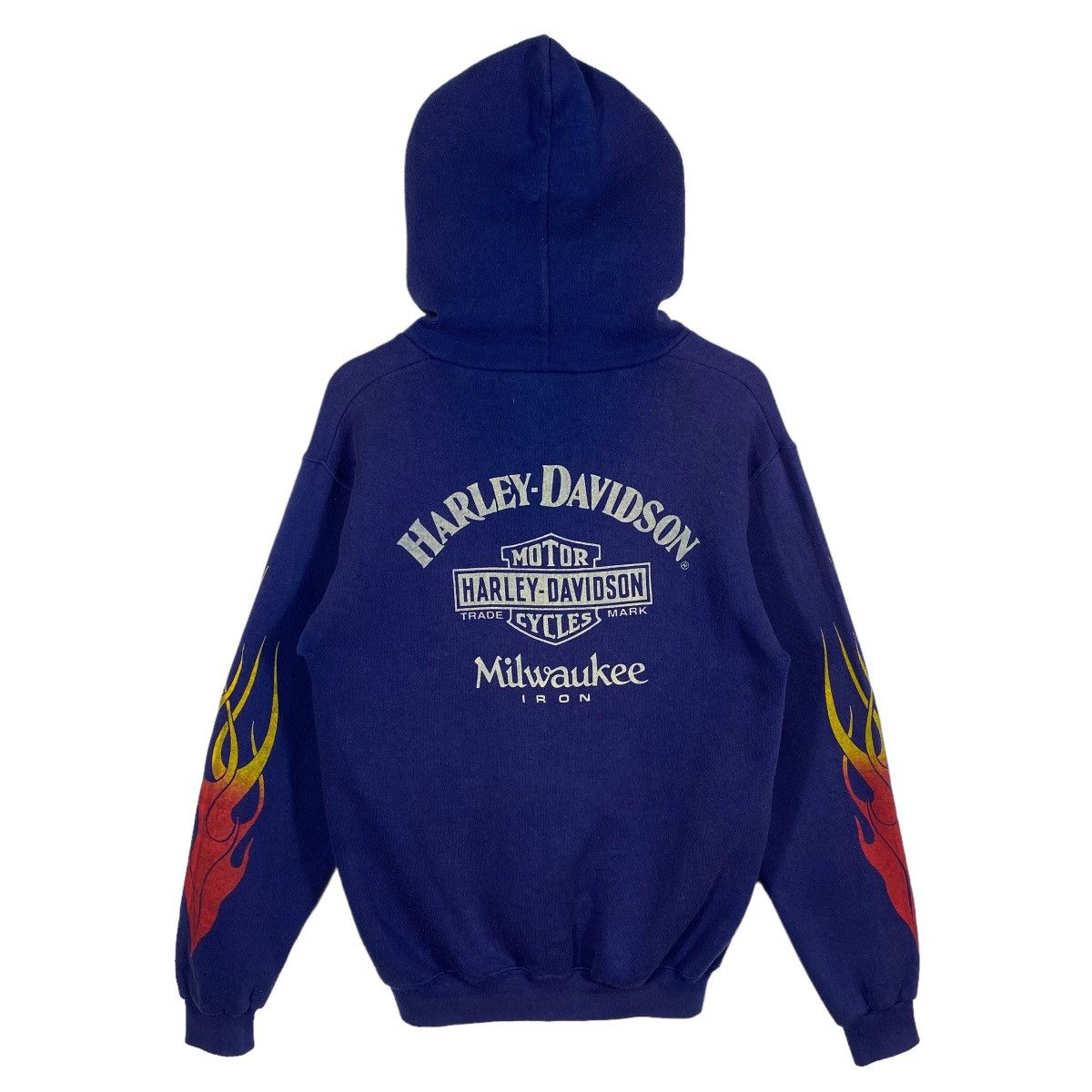 Vintage 90s Harley Davidson Flames Hoodie S Size
