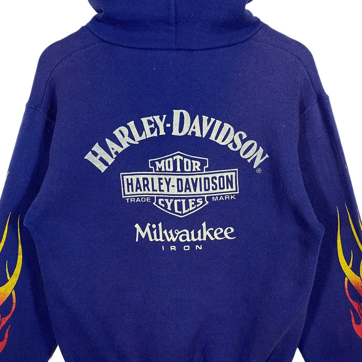 Vintage 90s Harley Davidson Flames Hoodie S Size