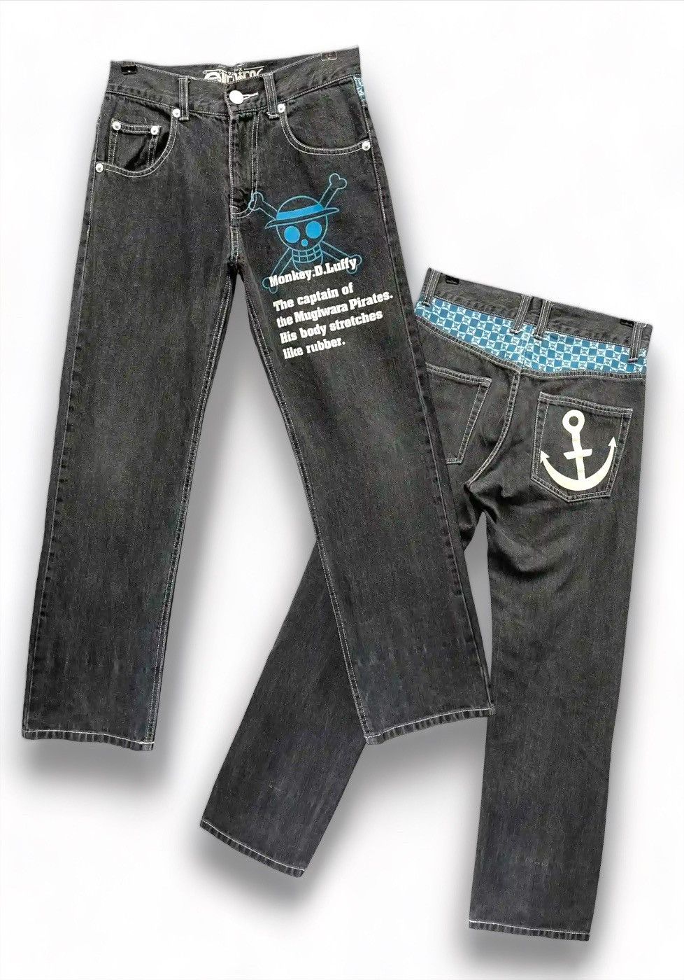 【I AM MARI】Luffy Cotton Banding Bootcut Pants Luffy Pants | Grailed