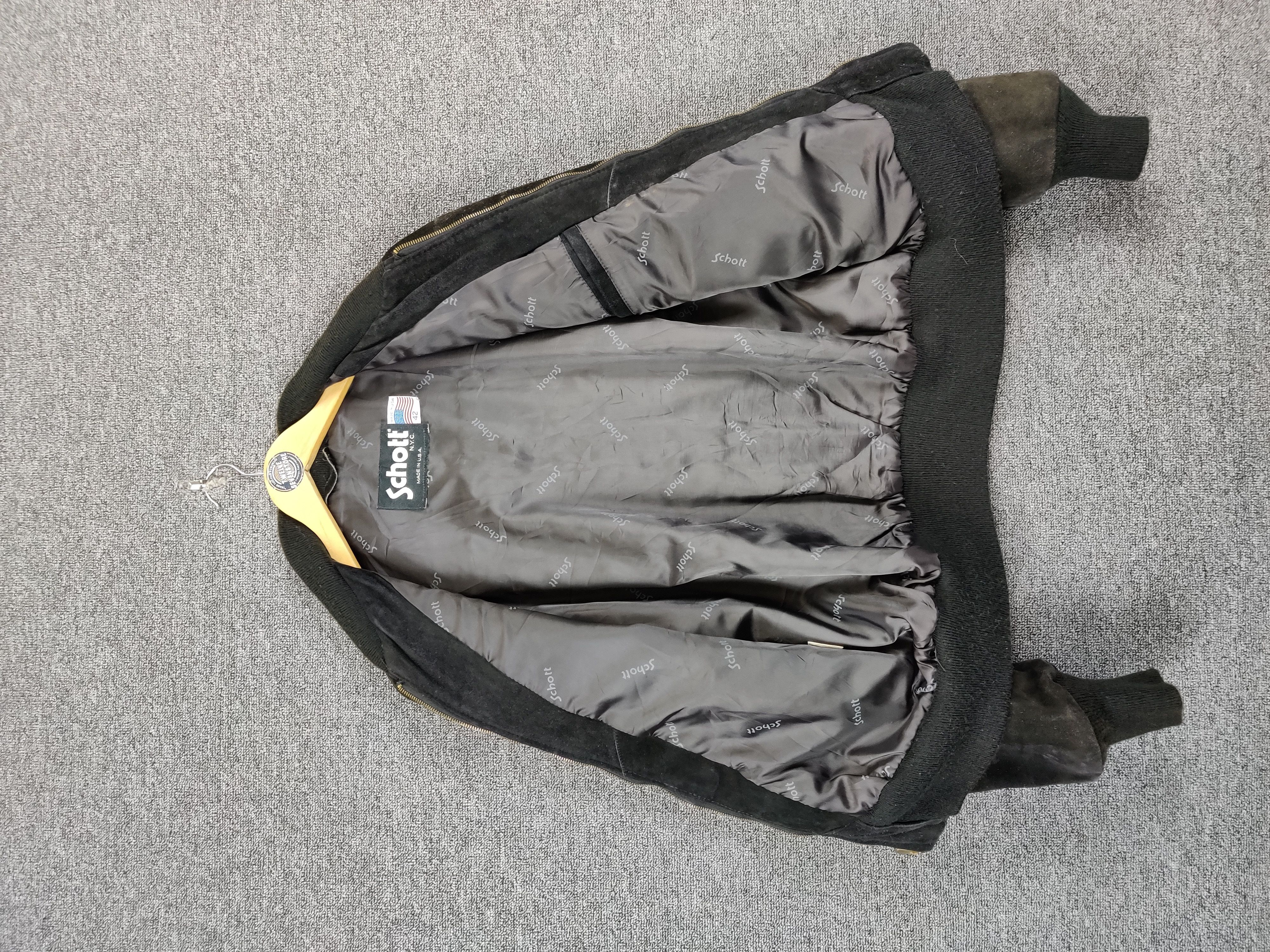 Schott Vintage 90s Schott NYC Bomber Leather Jacket Size US L / EU 52-54 / 3 - 7 Thumbnail