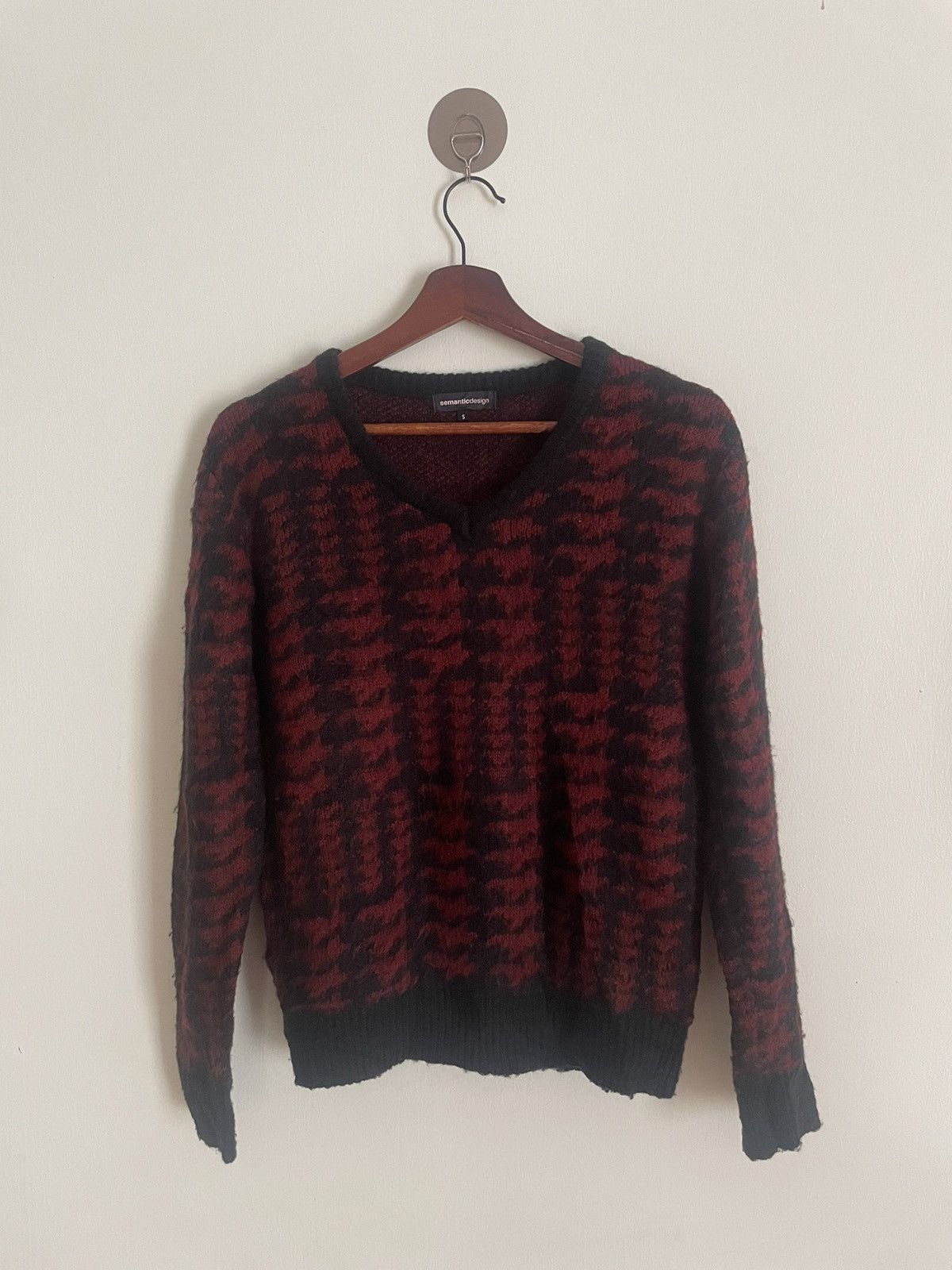image of Semantic Design Abstract Pattern Knitwear in Unspecified, Men's (Size Small)