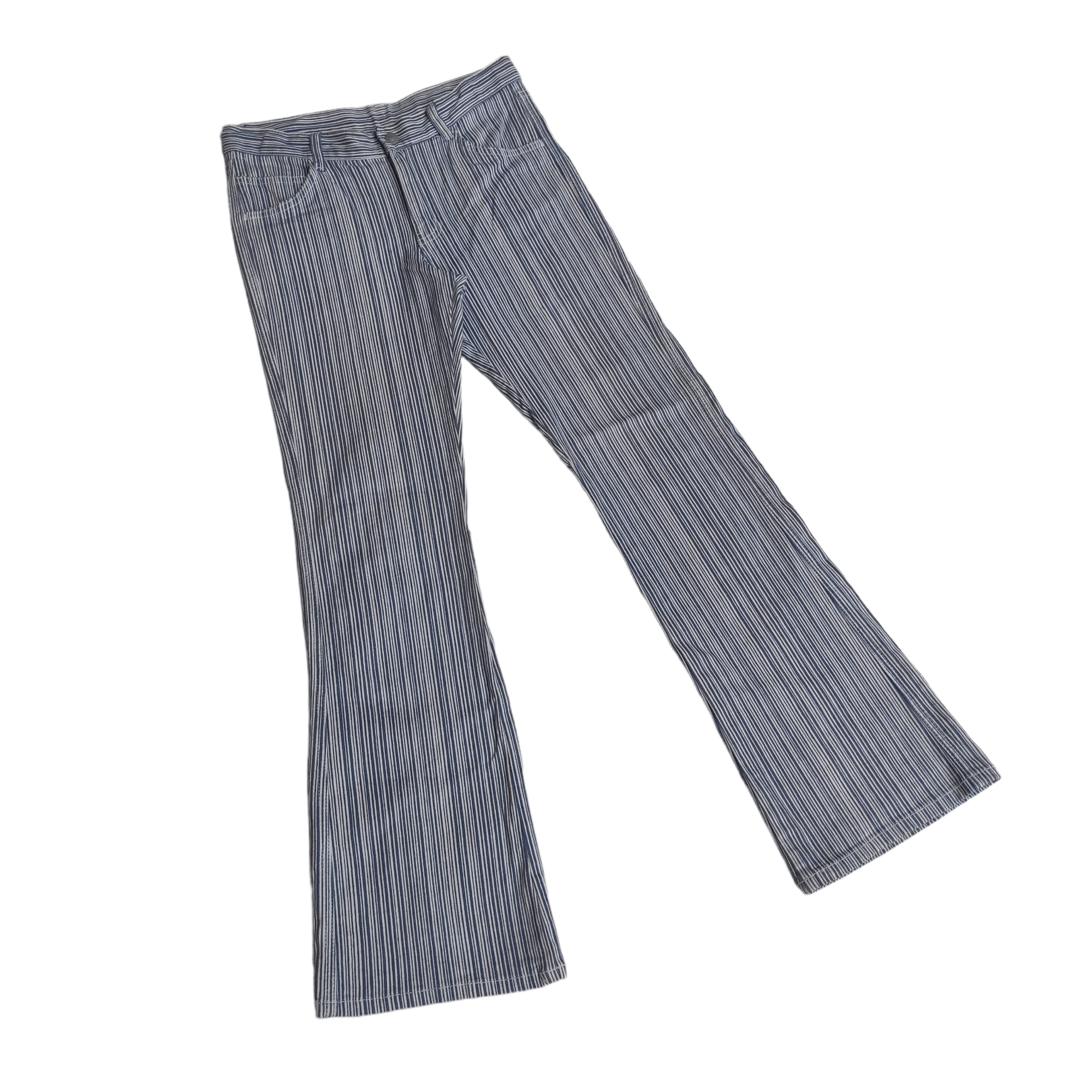 Flare Jeans Vintage Uniqlo Hickory Stripe Boot cut Denim