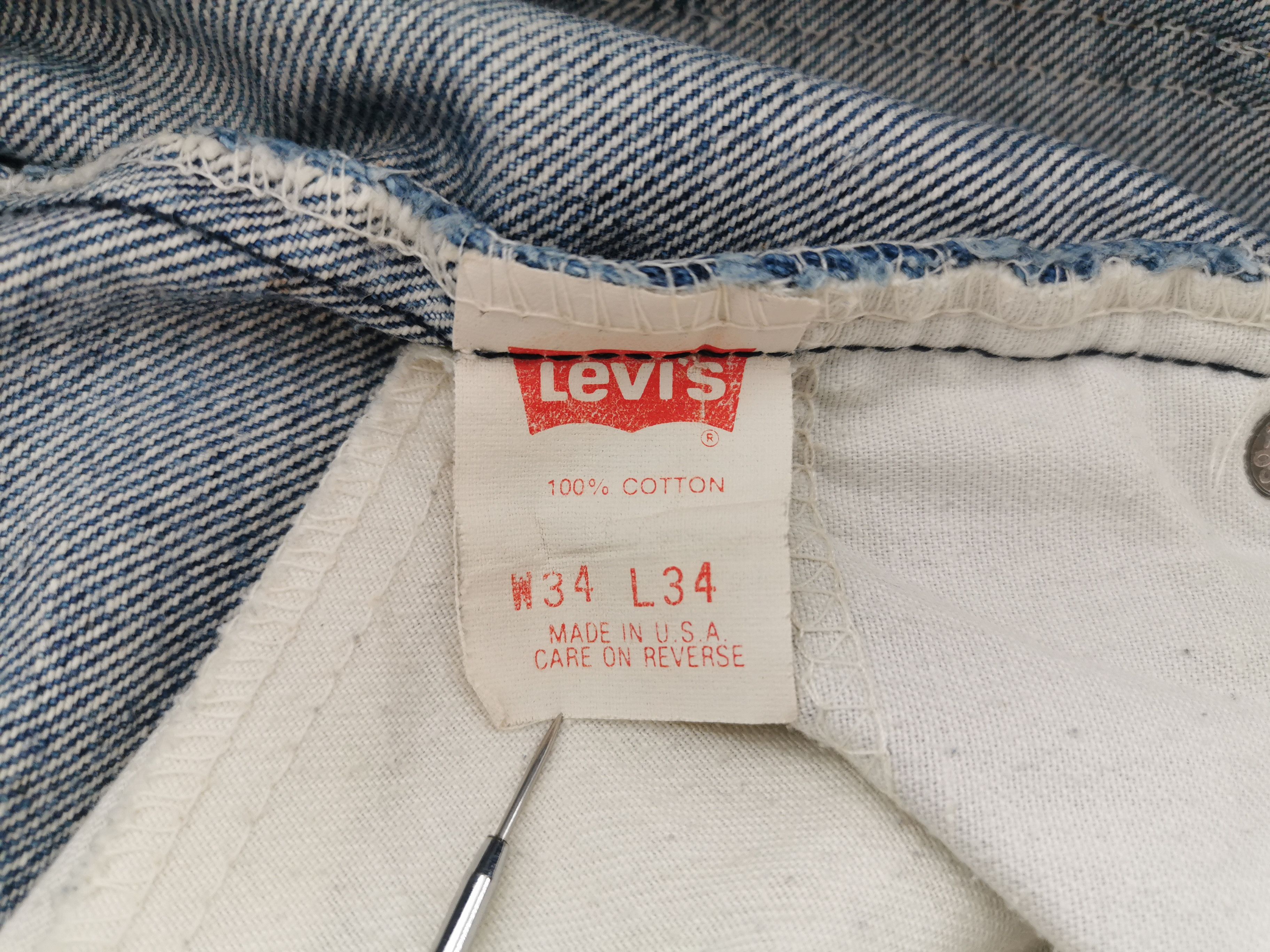 Vintage Levis Lot 509 Denim Jeans Made In USA Size 31/34x31