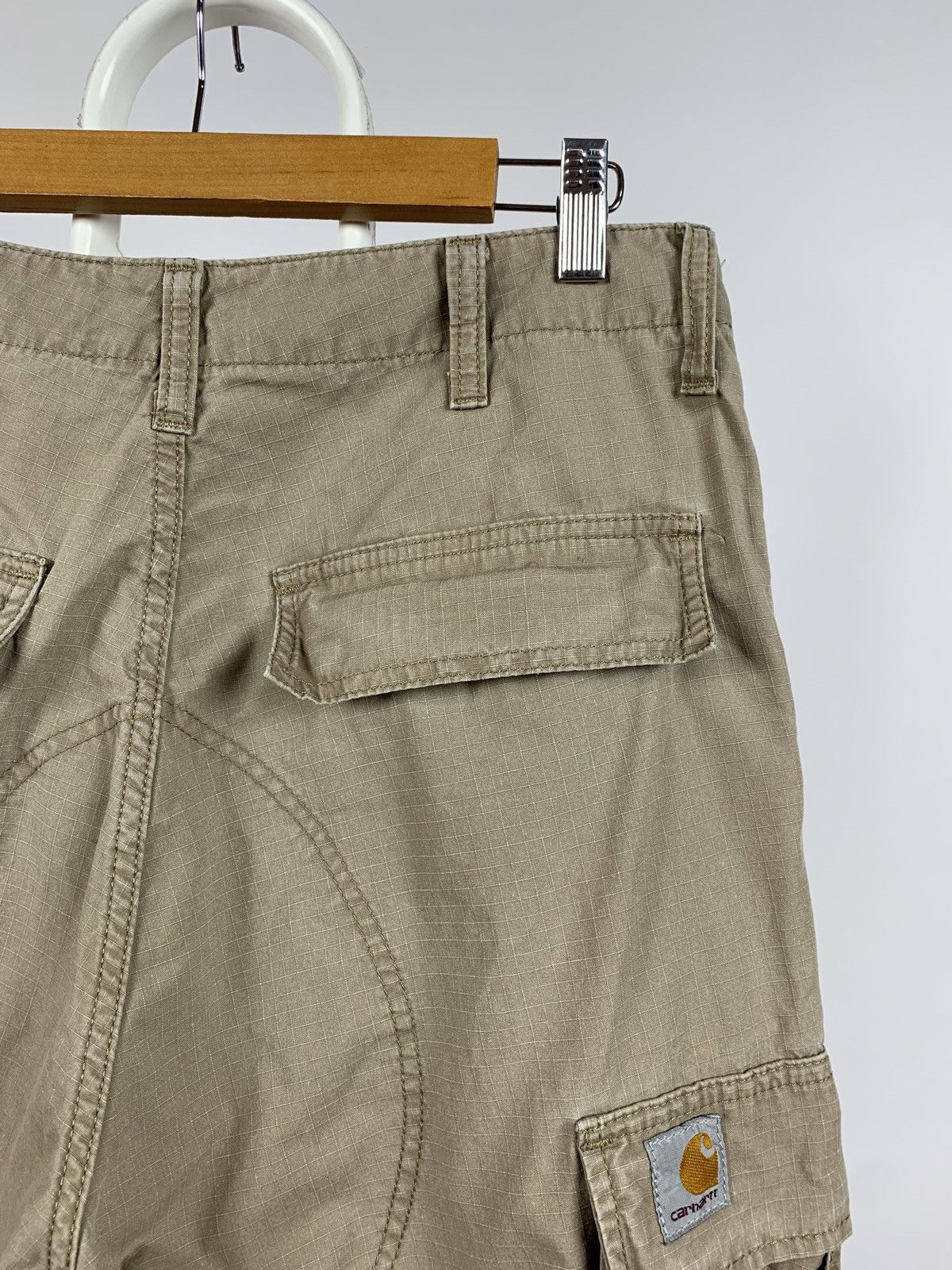 Carhartt Vintage Carhartt WIP Beige Cargo Pants Travis Style Size US 31 - 18 Thumbnail