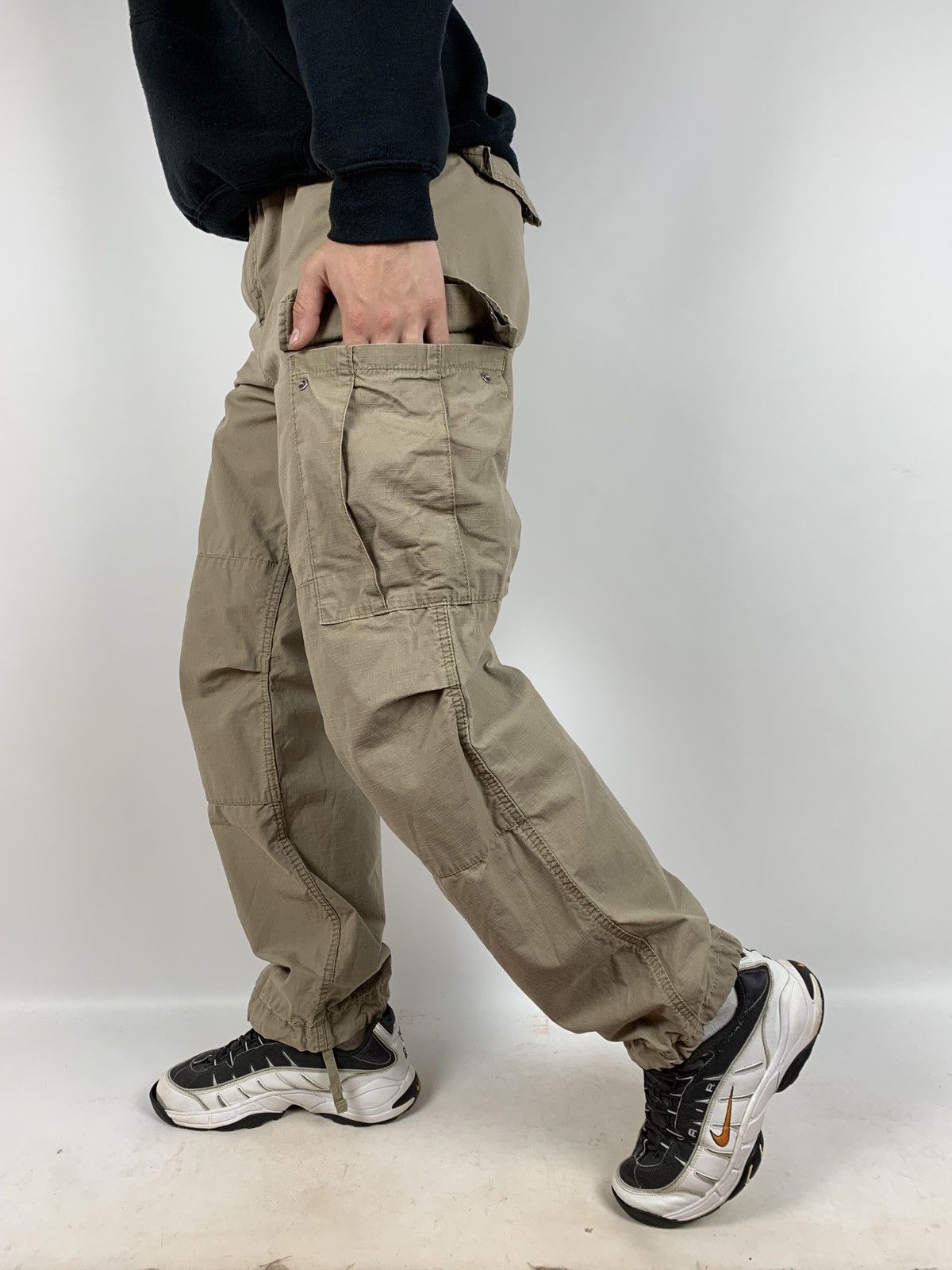 Carhartt Vintage Carhartt WIP Beige Cargo Pants Travis Style Size US 31 - 4 Thumbnail