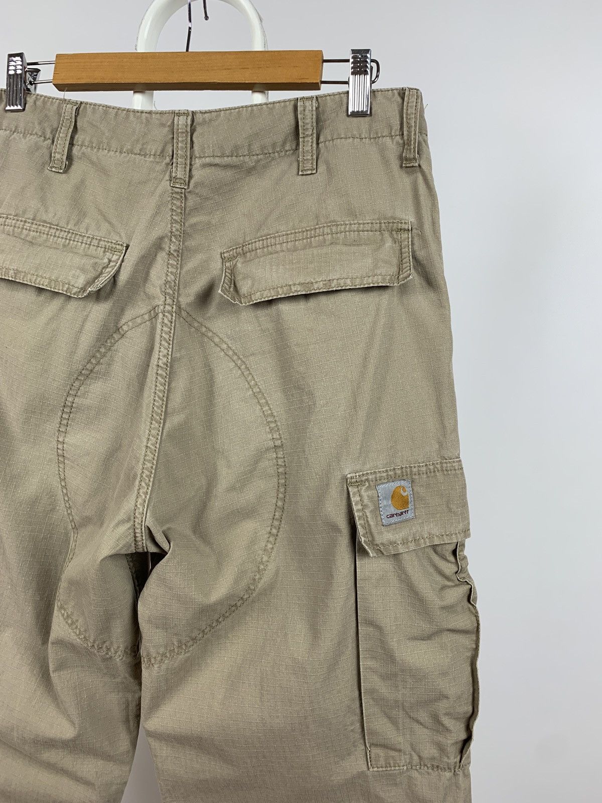 Carhartt Vintage Carhartt WIP Beige Cargo Pants Travis Style Size US 31 - 10 Thumbnail
