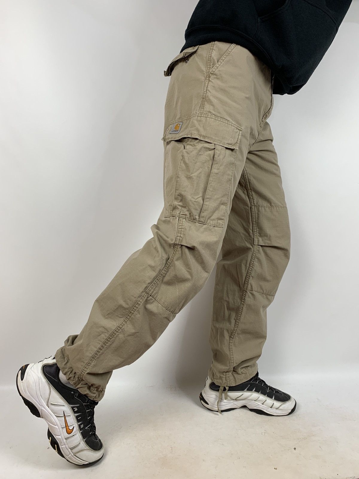 Carhartt Vintage Carhartt WIP Beige Cargo Pants Travis Style Size US 31 - 2 Thumbnail