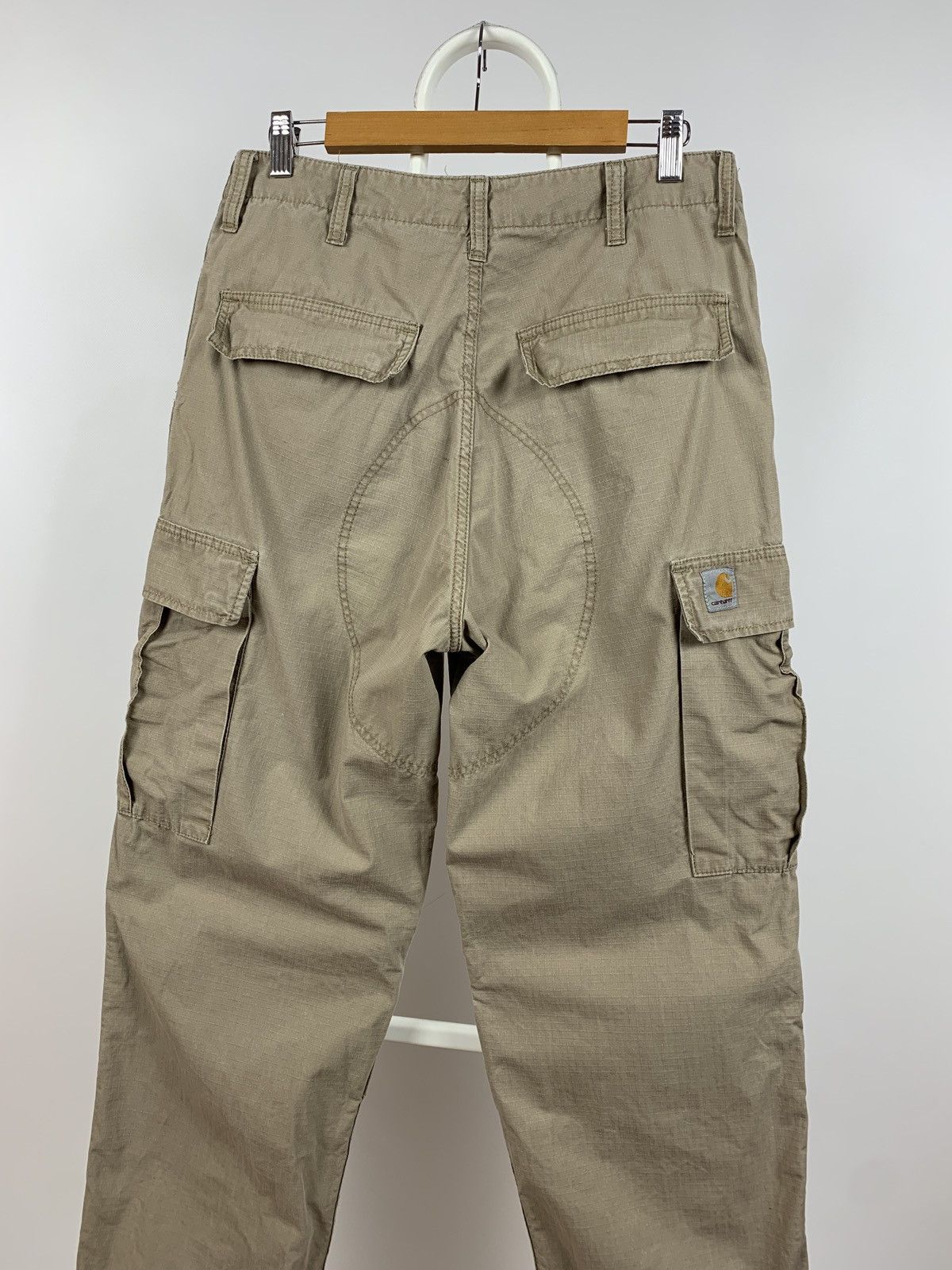 Carhartt Vintage Carhartt WIP Beige Cargo Pants Travis Style Size US 31 - 9 Thumbnail
