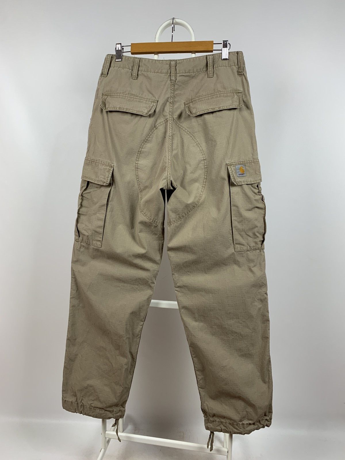 Carhartt Vintage Carhartt WIP Beige Cargo Pants Travis Style Size US 31 - 6 Thumbnail