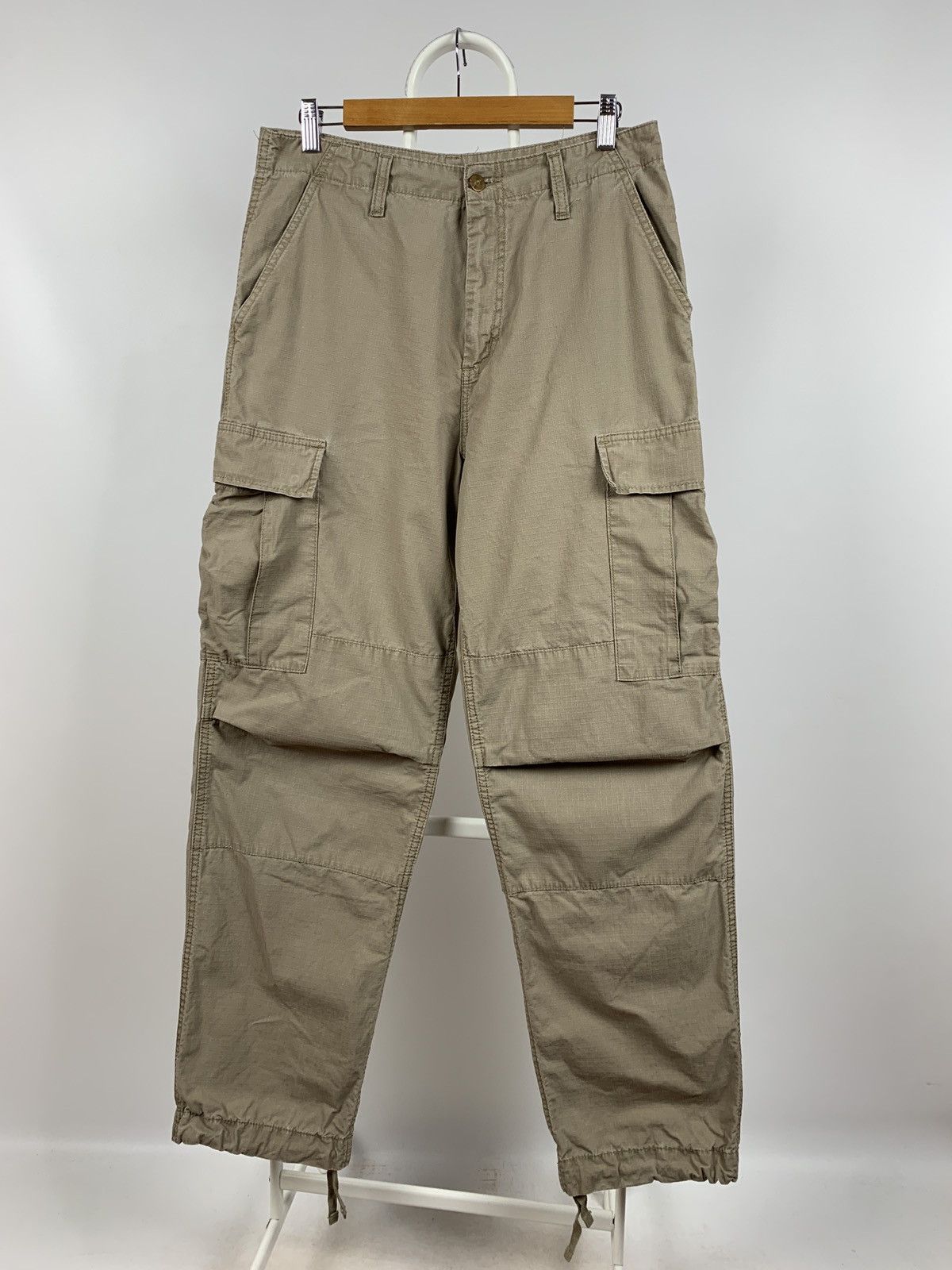 Carhartt Vintage Carhartt WIP Beige Cargo Pants Travis Style Size US 31 - 7 Thumbnail