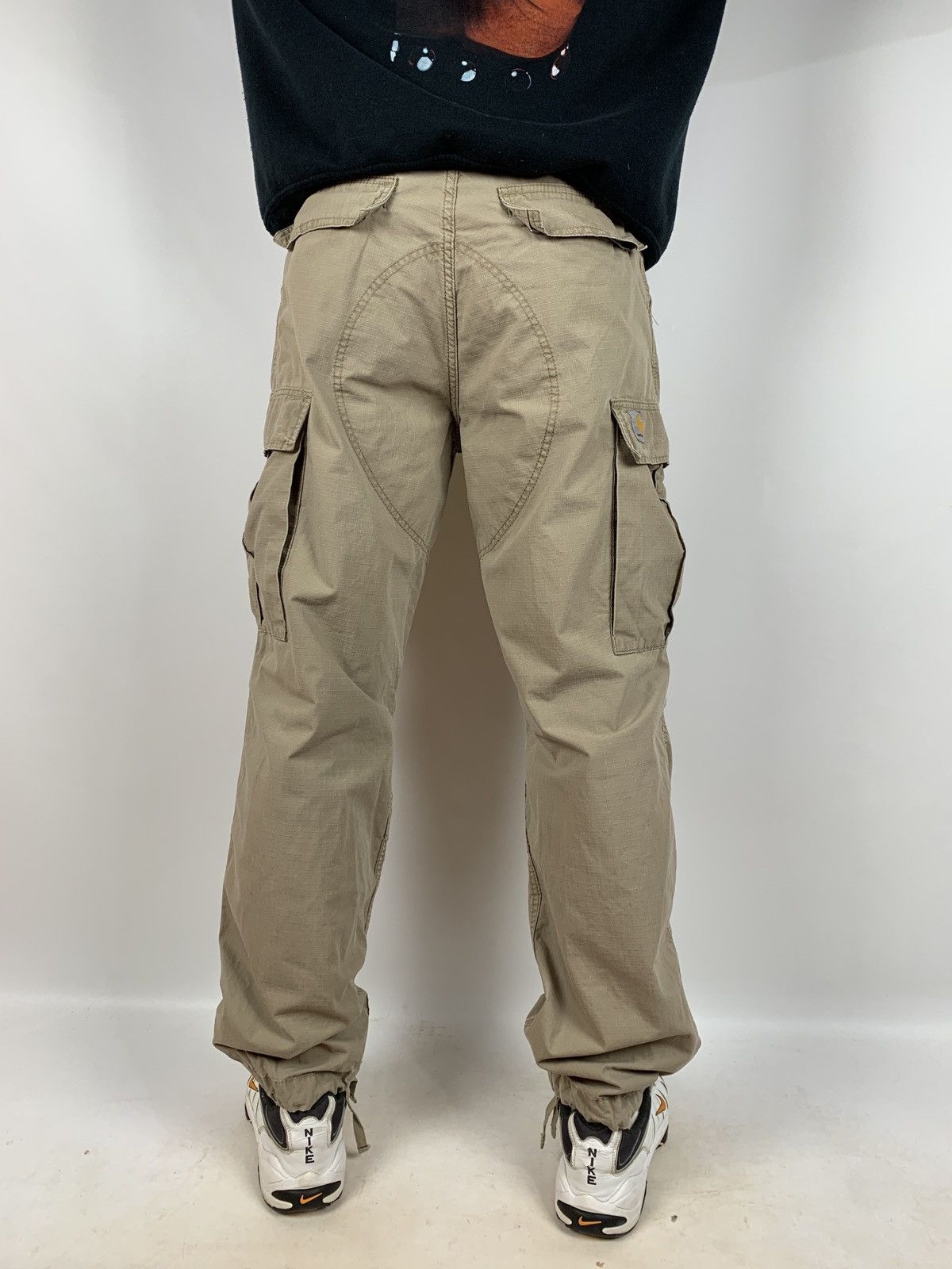 Carhartt Vintage Carhartt WIP Beige Cargo Pants Travis Style Size US 31 - 3 Thumbnail