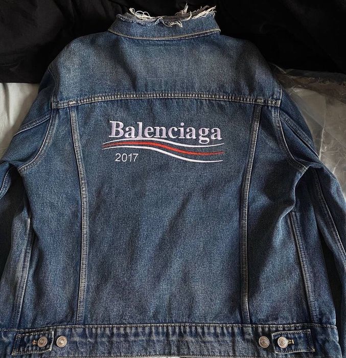 Balenciaga Balenciaga Campaign Logo 2017 Denim Jacket | Grailed