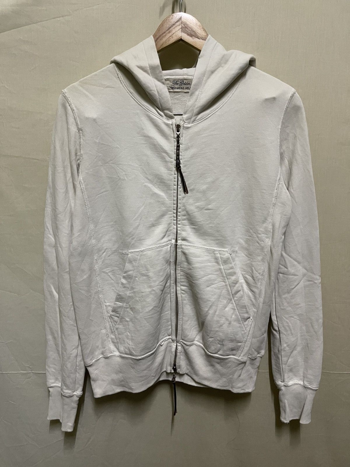 Japanese Brand Distressed Loopback Cotton Jersey Zip Up Hoodie Size US M / EU 48-50 / 2 - 1 Thumbnail