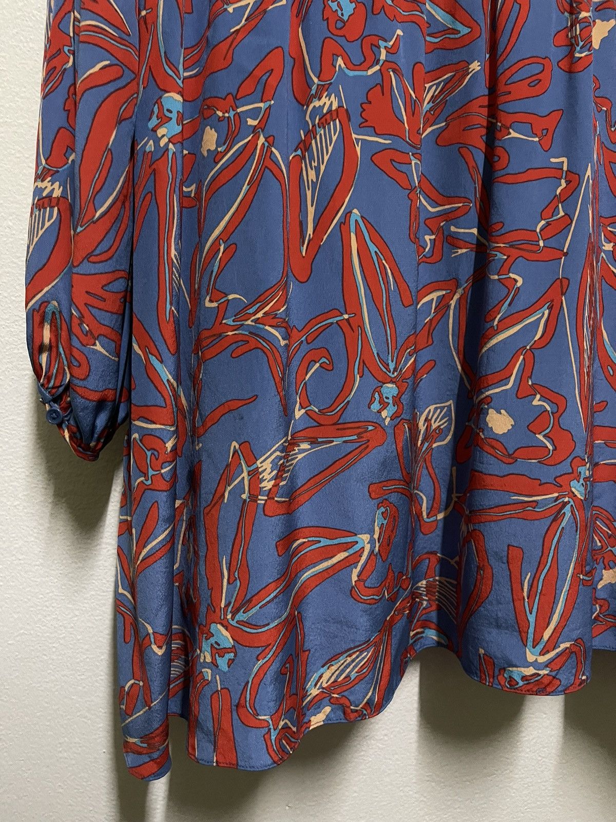 Diane von Furstenberg DVF Abstract Printed Dress Silk Size XL / US 12-14 / IT 48-50 - 11 Thumbnail