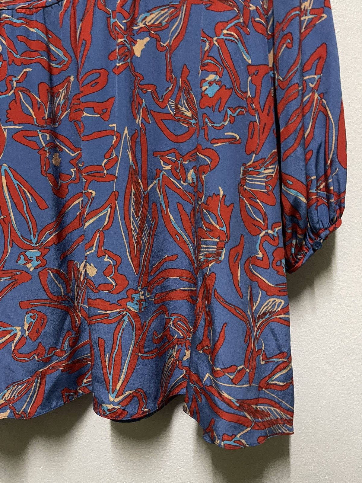 Diane von Furstenberg DVF Abstract Printed Dress Silk Size XL / US 12-14 / IT 48-50 - 12 Thumbnail