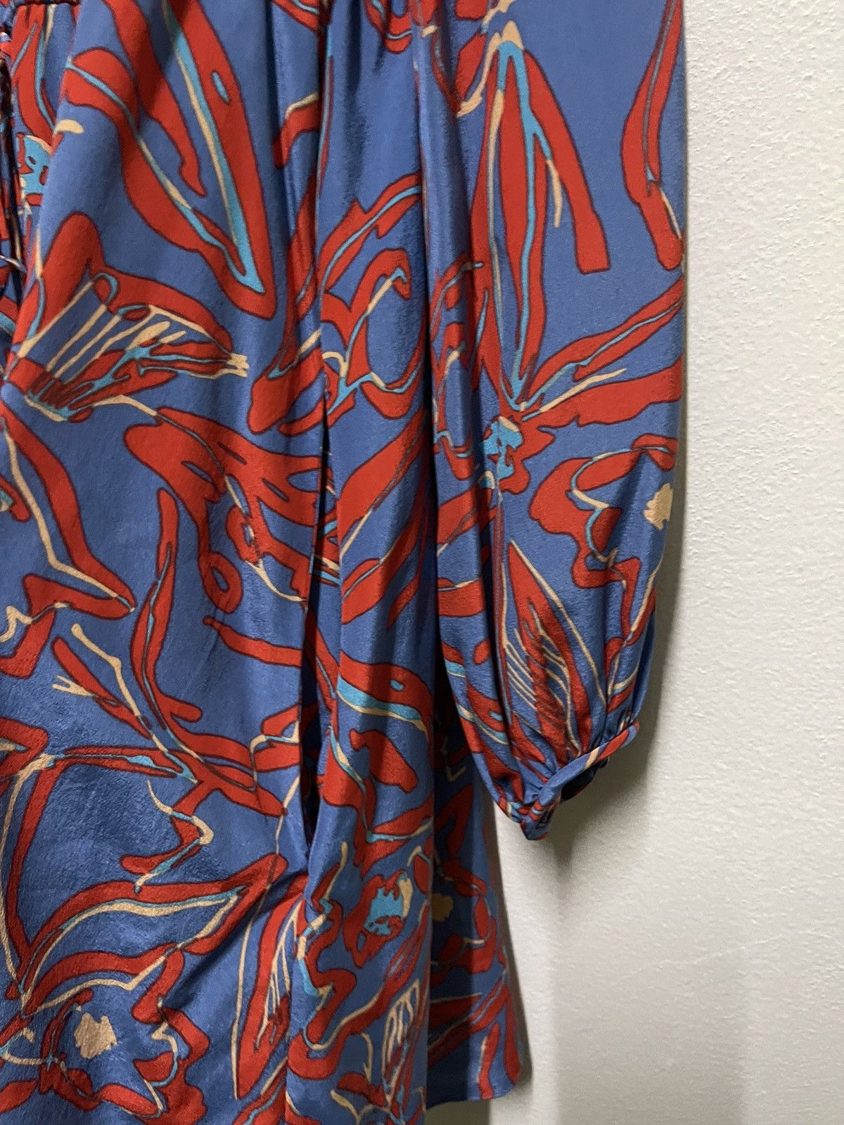 Diane von Furstenberg DVF Abstract Printed Dress Silk Size XL / US 12-14 / IT 48-50 - 7 Thumbnail