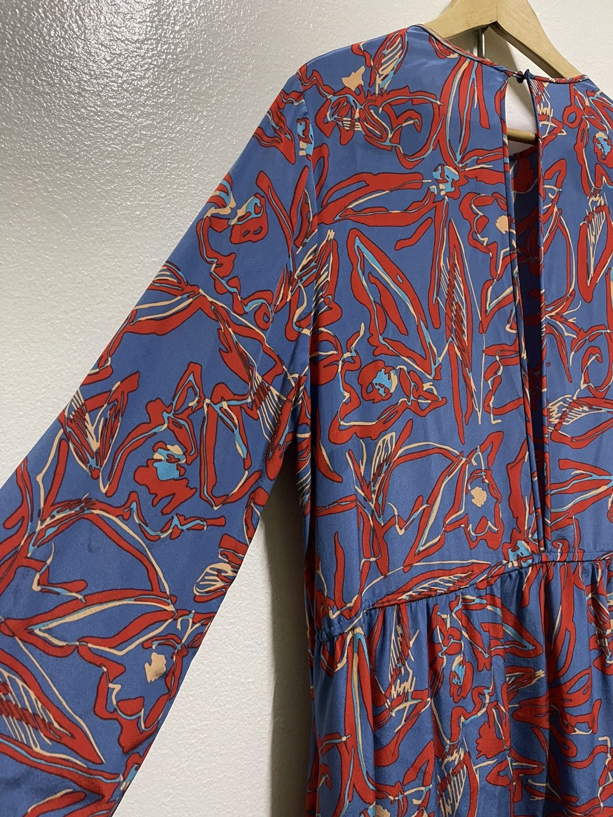 Diane von Furstenberg DVF Abstract Printed Dress Silk Size XL / US 12-14 / IT 48-50 - 10 Thumbnail