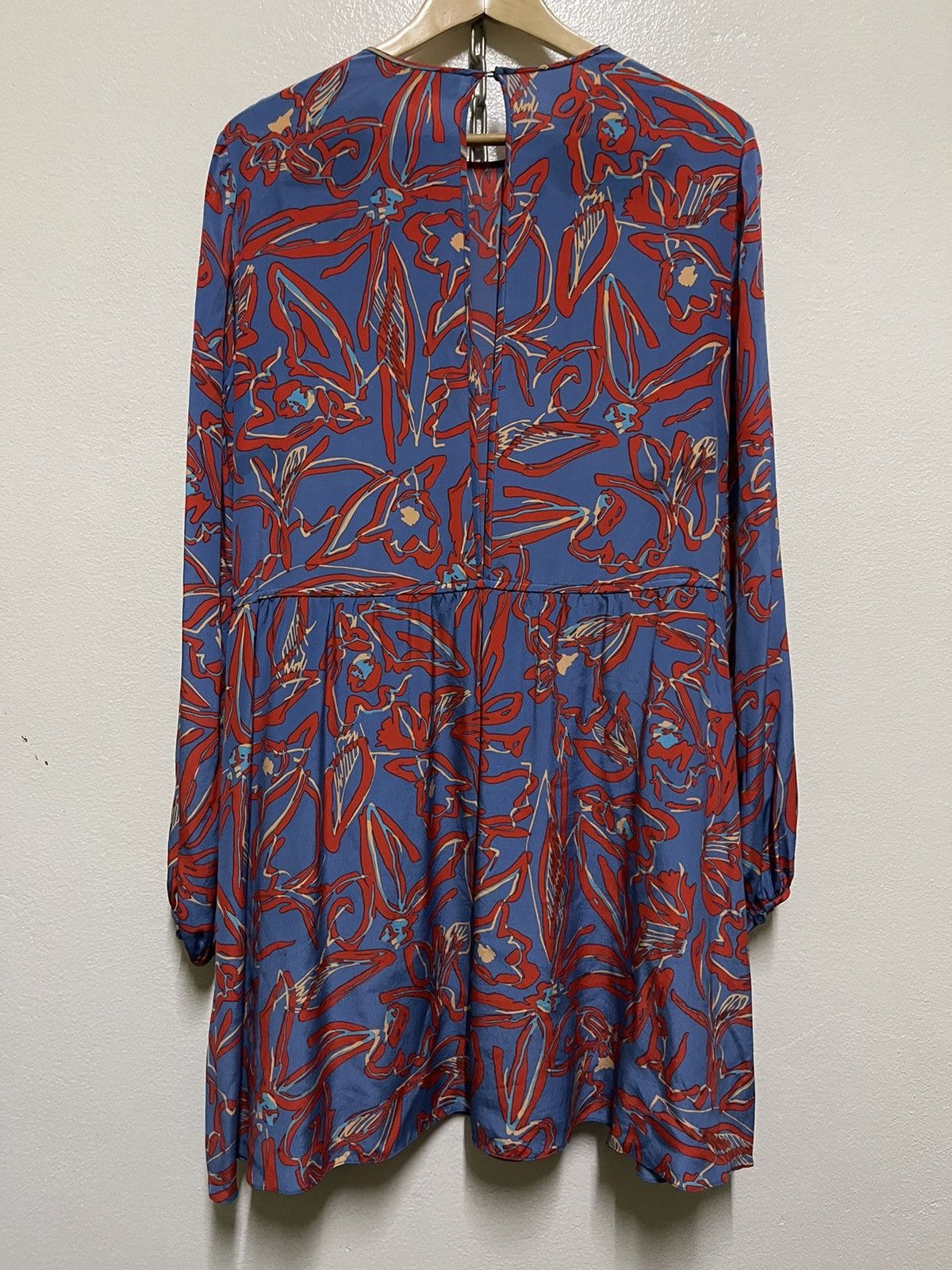 Diane von Furstenberg DVF Abstract Printed Dress Silk Size XL / US 12-14 / IT 48-50 - 9 Thumbnail