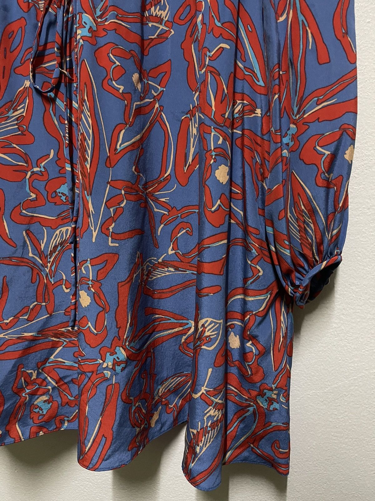 Diane von Furstenberg DVF Abstract Printed Dress Silk Size XL / US 12-14 / IT 48-50 - 6 Thumbnail