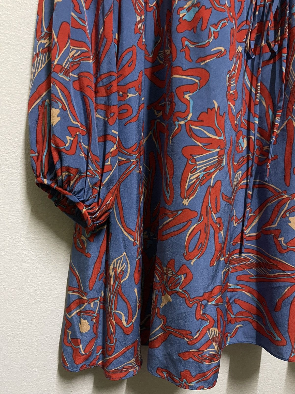 Diane von Furstenberg DVF Abstract Printed Dress Silk Size XL / US 12-14 / IT 48-50 - 3 Thumbnail