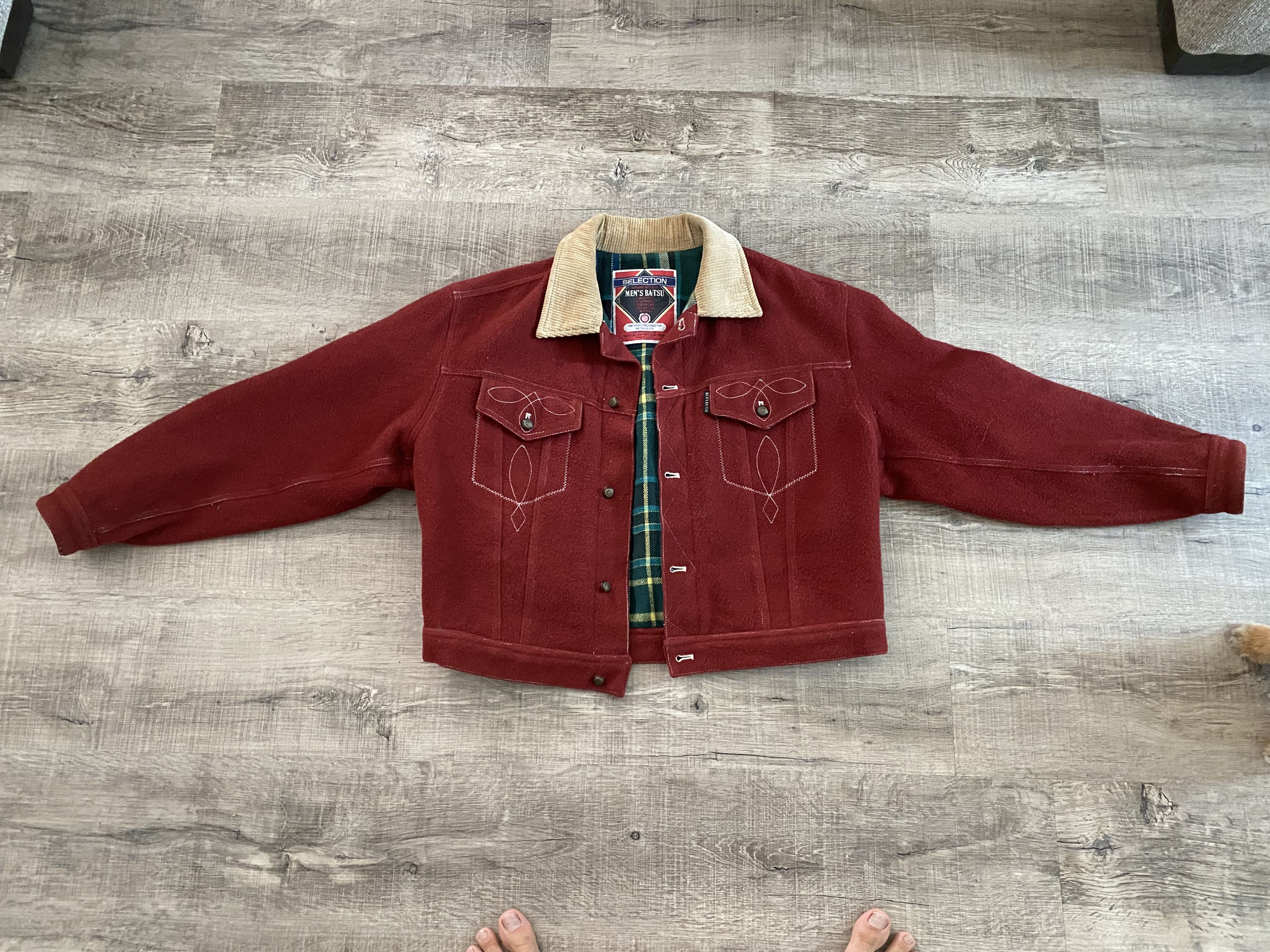Japanese Brand BA-TSU Mens Batsu Japan Navajo Classic Cropped Wool Jacket Size US S / EU 44-46 / 1 - 2 Thumbnail