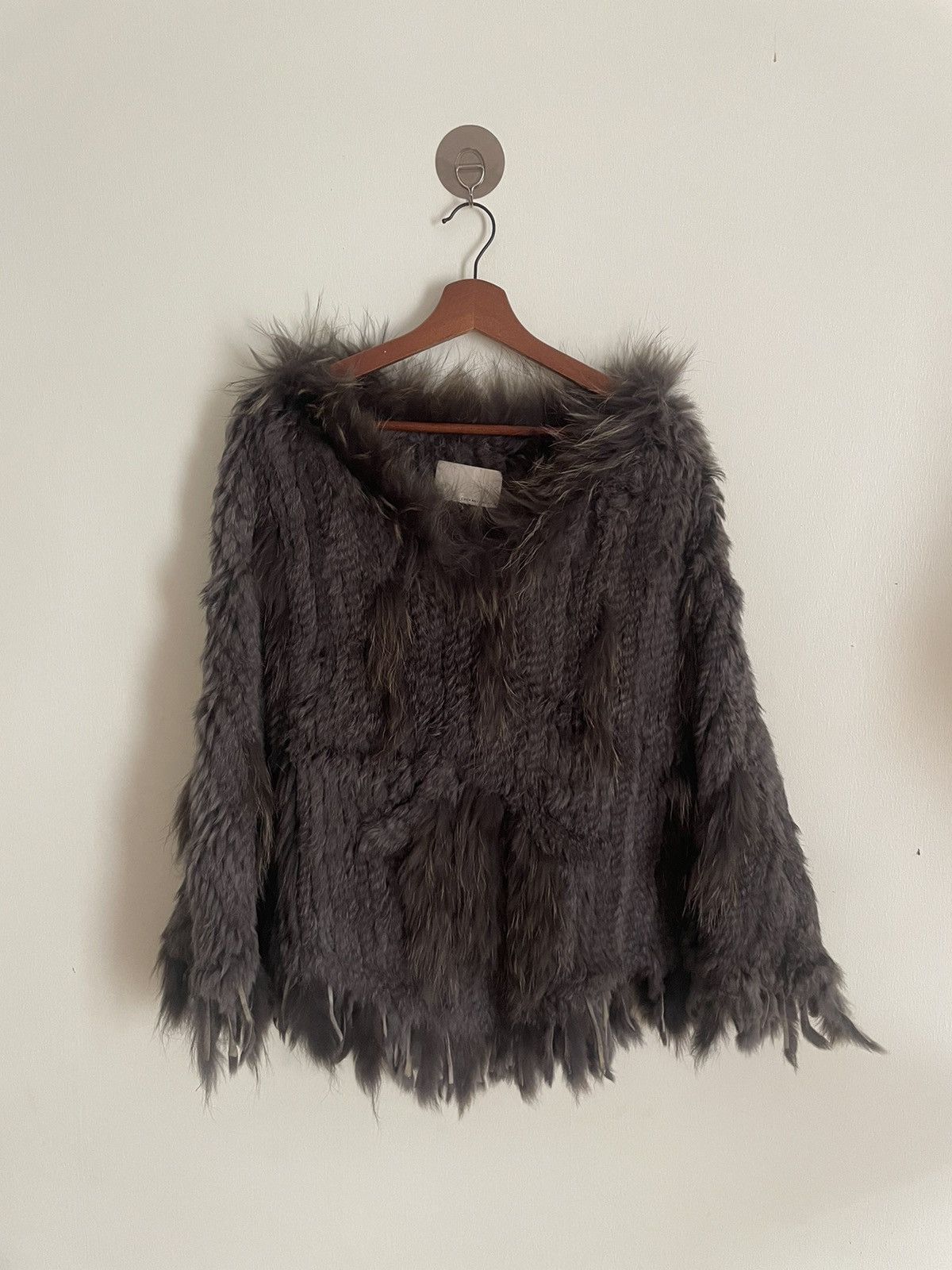 Enchantment Enchantement Rabbit Raccoon Fur Poncho Size ONE SIZE - 1 Thumbnail