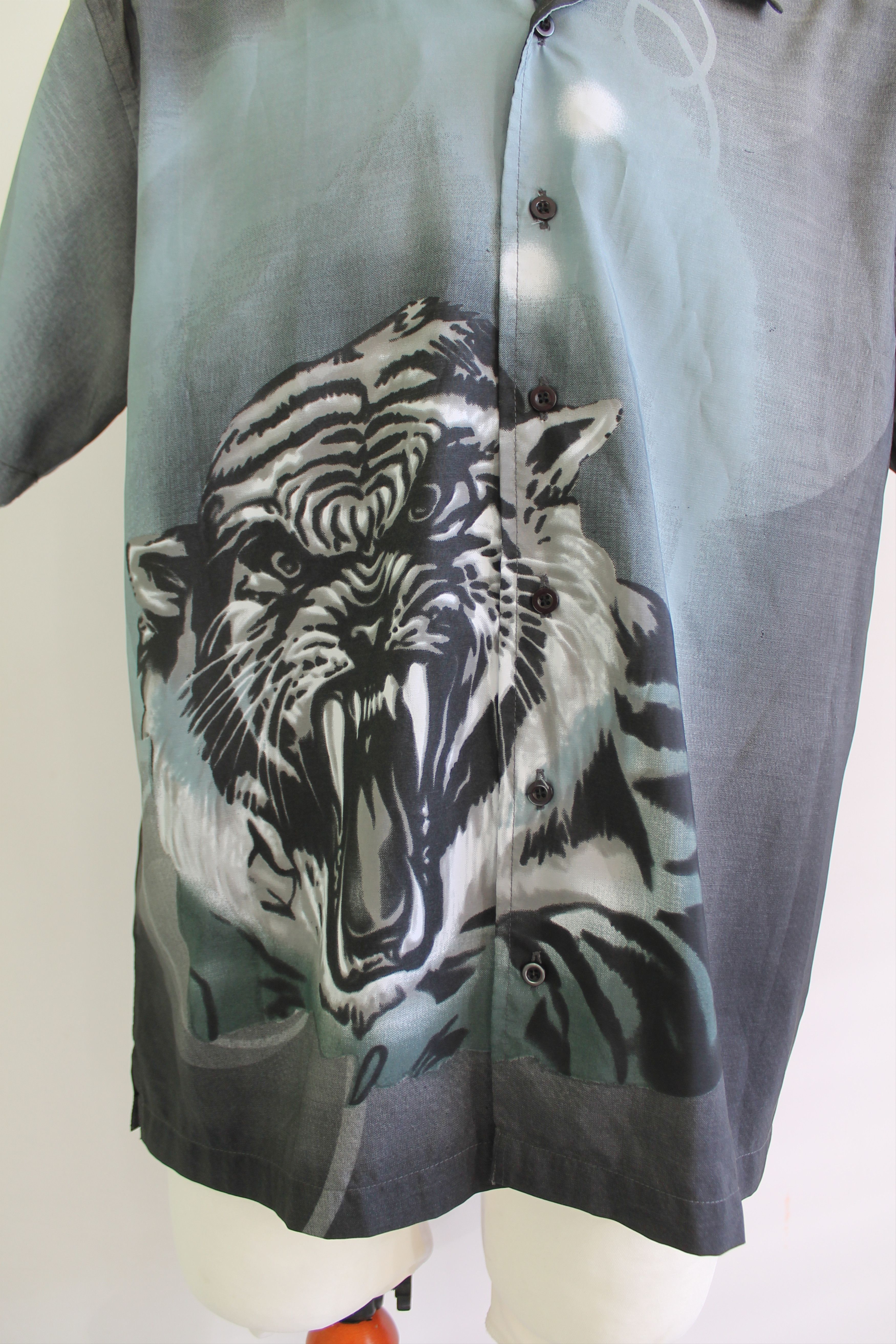Vintage Y2K 00's Earthquake Vintage Tiger Shirt Short Sleeve Crazy Size US L / EU 52-54 / 3 - 3 Thumbnail