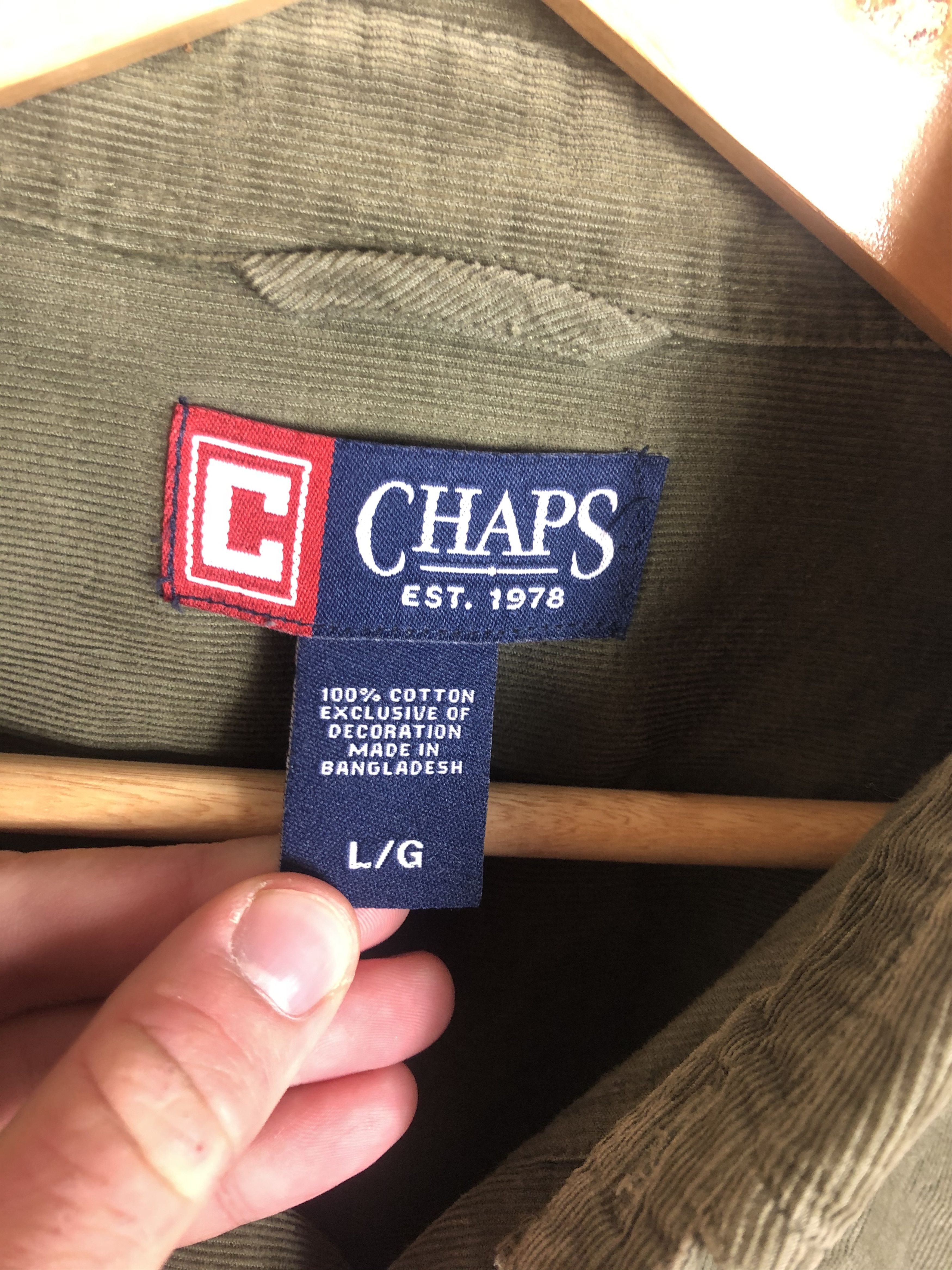 Chaps × Vintage Vintage Chaps Corduroy Shirt Button Up Size US L / EU 52-54 / 3 - 5 Thumbnail