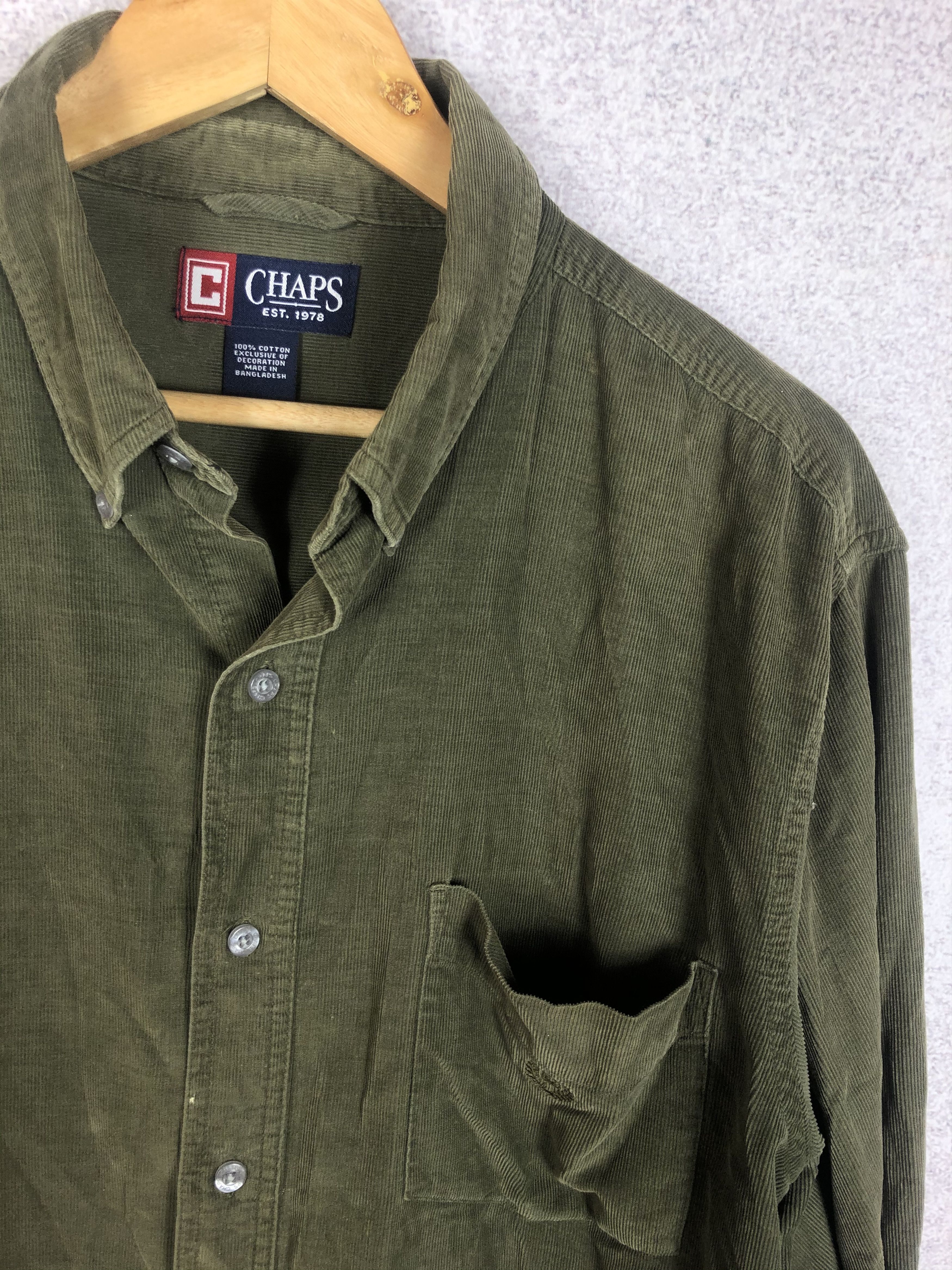 Chaps × Vintage Vintage Chaps Corduroy Shirt Button Up Size US L / EU 52-54 / 3 - 2 Thumbnail