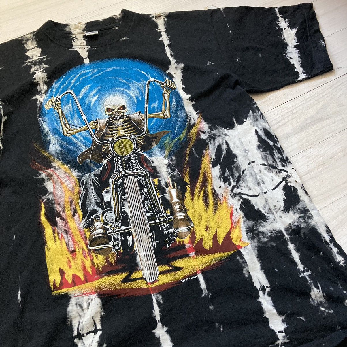Harley Davidson zip it london easy rider skeleton motorcycle tie dye tee Size US L / EU 52-54 / 3 - 2 Thumbnail