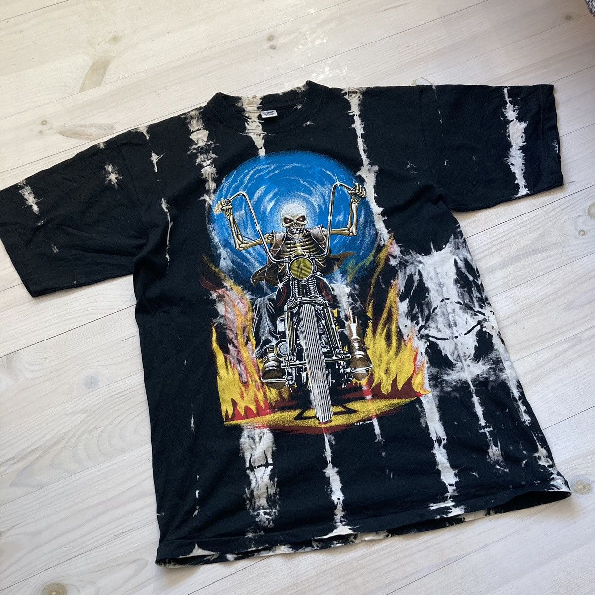 Harley Davidson zip it london easy rider skeleton motorcycle tie dye tee Size US L / EU 52-54 / 3 - 1 Thumbnail